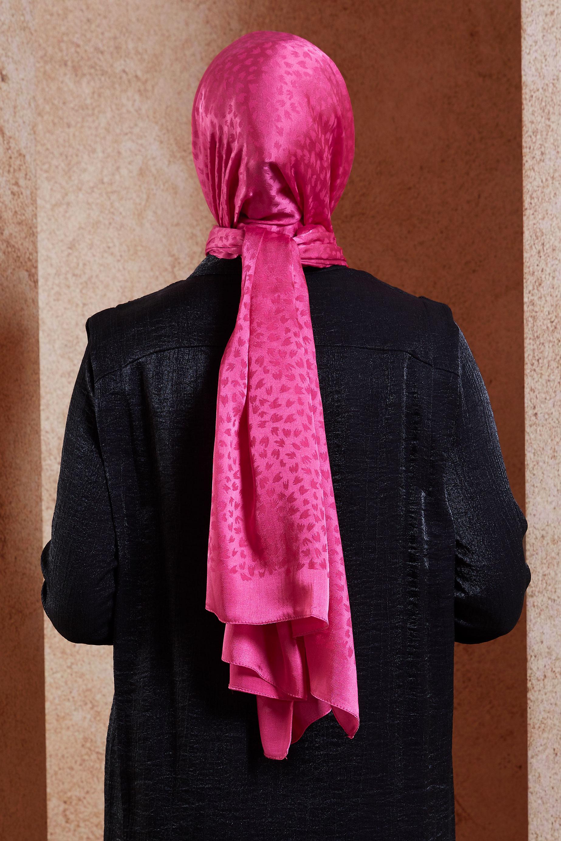 Vêtements hijab FUCHSIA CHÂLE À MOTIFS ALVINA 8460