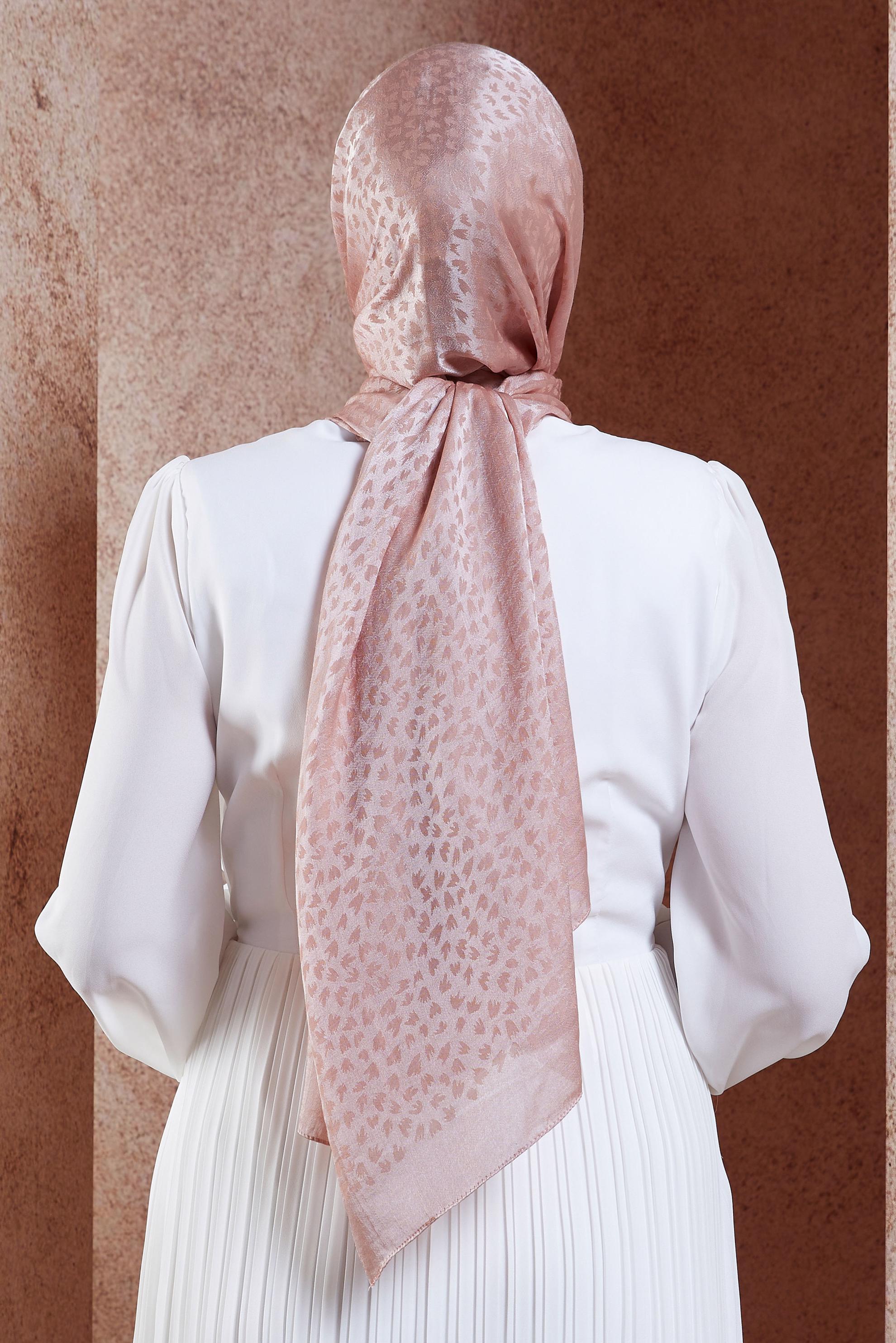 Vêtements hijab POUDRE CHÂLE À MOTIFS ALVINA 8460