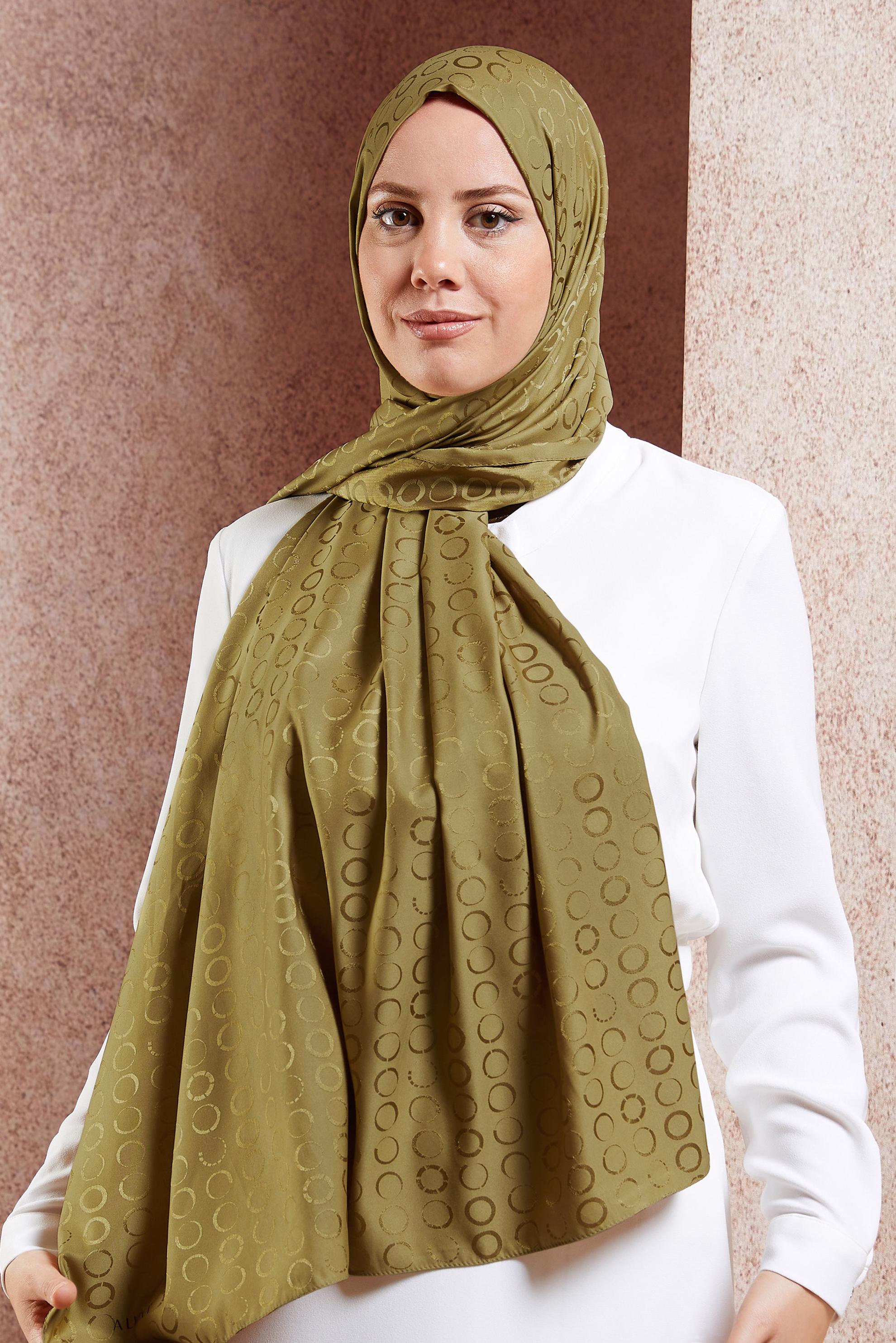 Tesettür giyim ALTIN ALVİNA JAKARLI ŞAL 8463