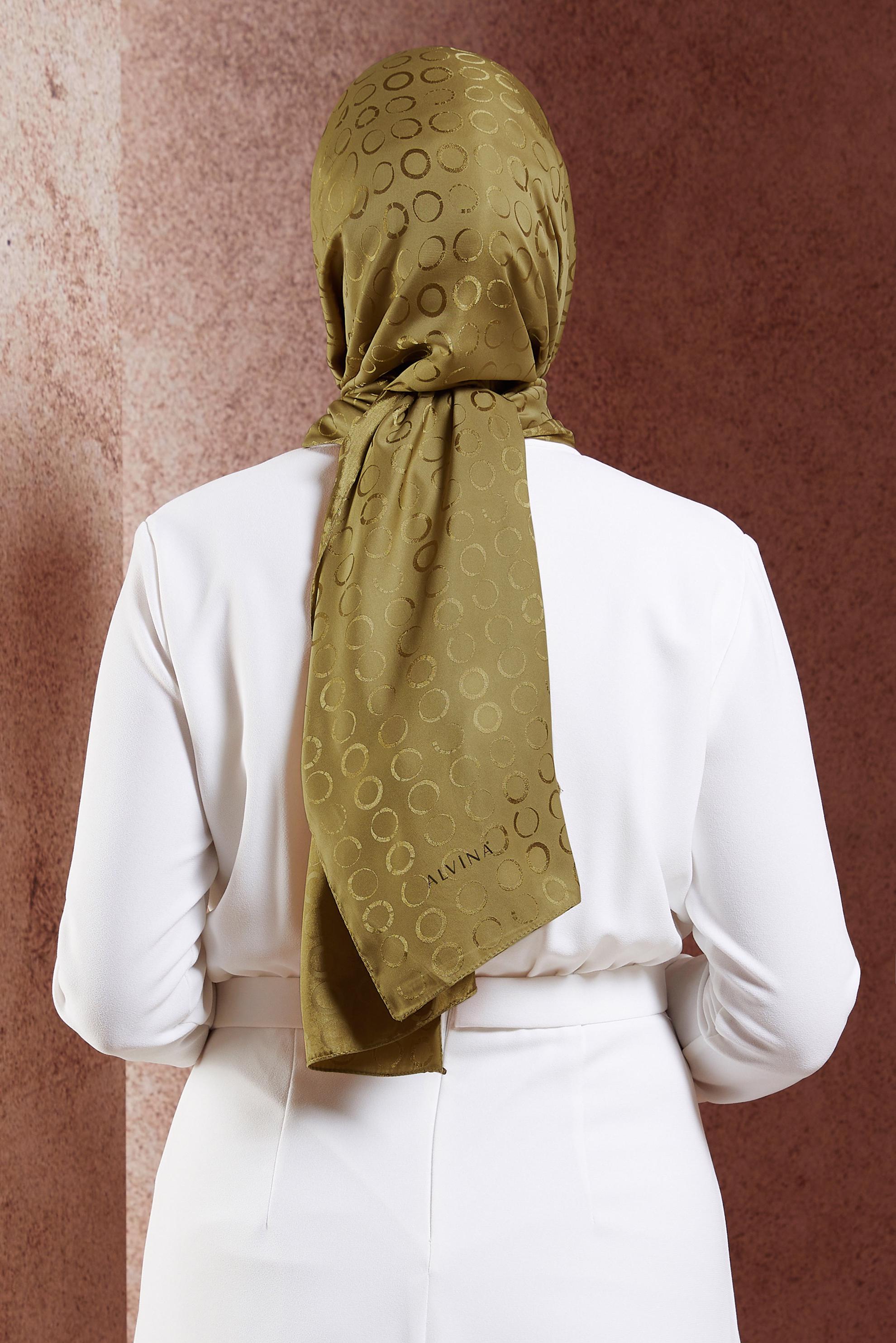 Tesettür giyim ALTIN ALVİNA JAKARLI ŞAL 8463