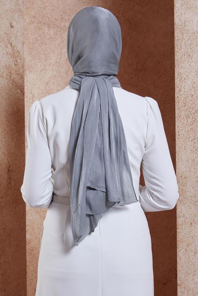 Vêtements hijab GRIS CHÂLE DE SOIRÉE ALVINA 8444 - ALVİNA