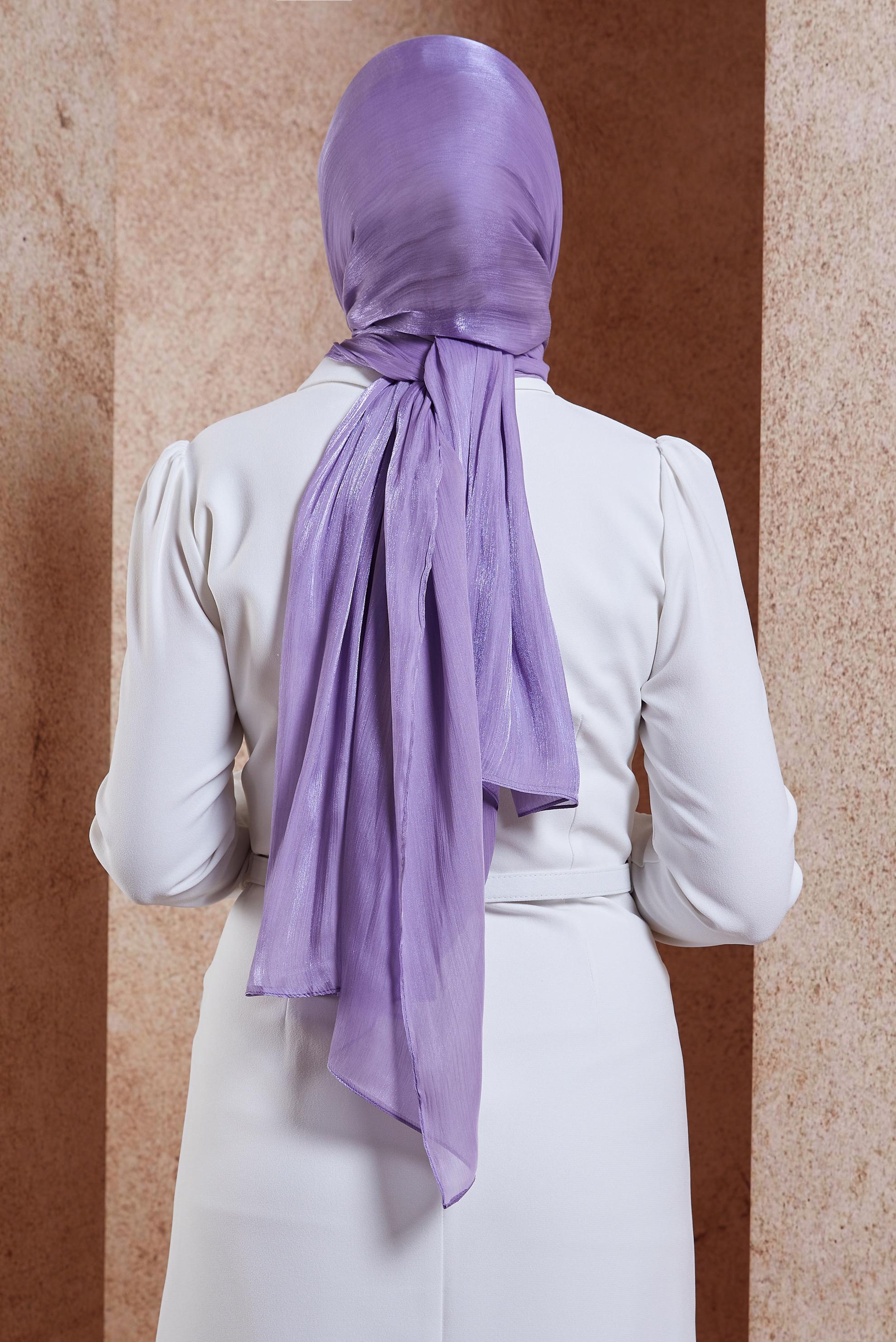 Tesettür giyim MOR ALVİNA ABİYE ŞAL 8444