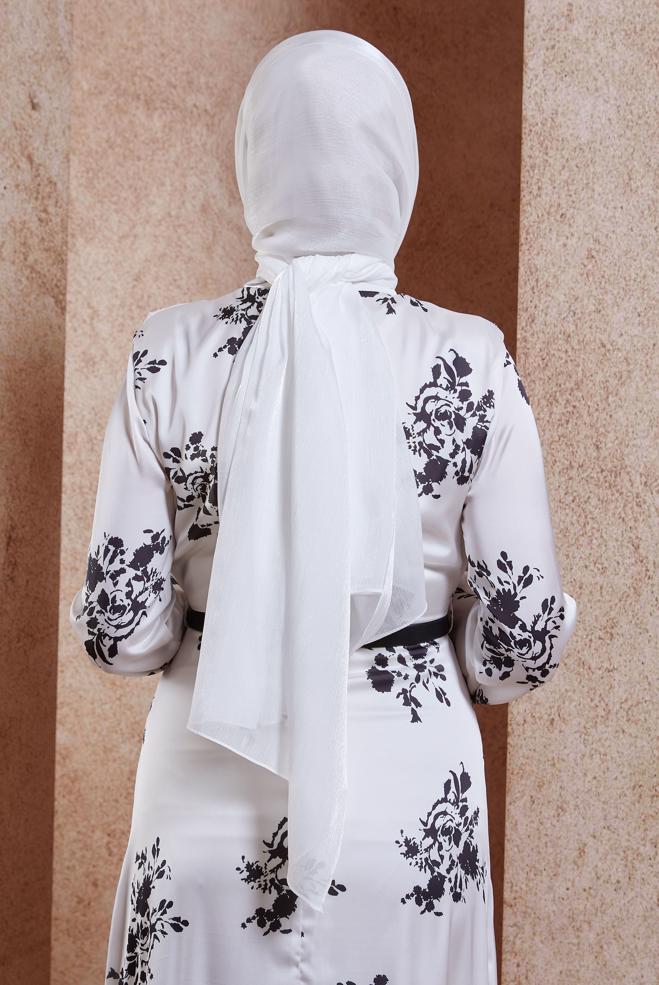 Vêtements hijab ÉCRUE CHÂLE DE SOIRÉE ALVINA 8444 - ALVİNA