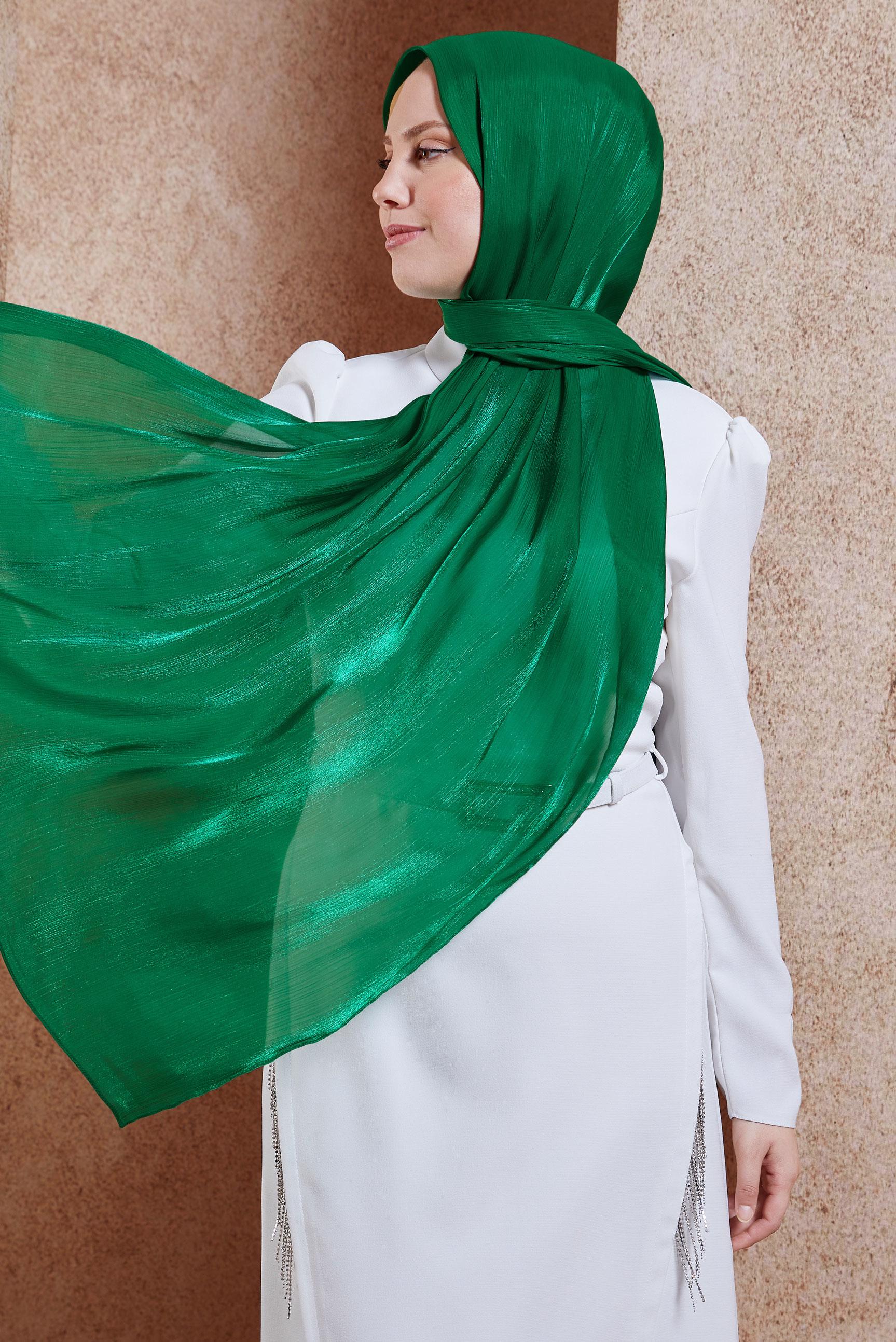 Vêtements hijab VERT CHÂLE DE SOIRÉE ALVINA 8444