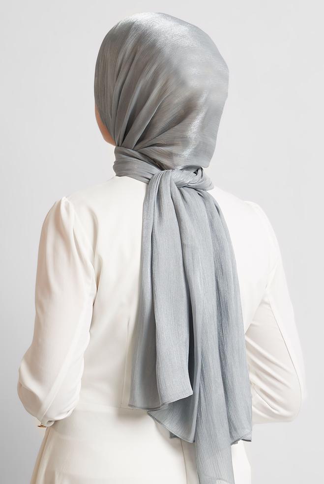 Vêtements hijab GRIS CHÂLE DE SOIRÉE ALVINA 8444 - ALVİNA