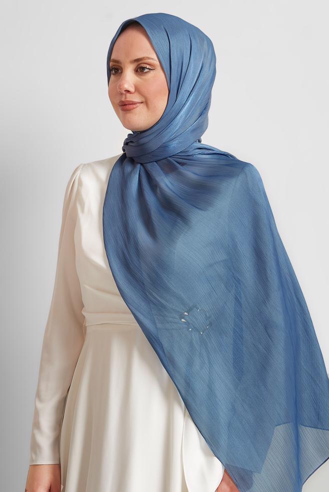 Vêtements hijab BLEU MARINE CHÂLE DE SOIRÉE ALVINA 8444 - ALVİNA