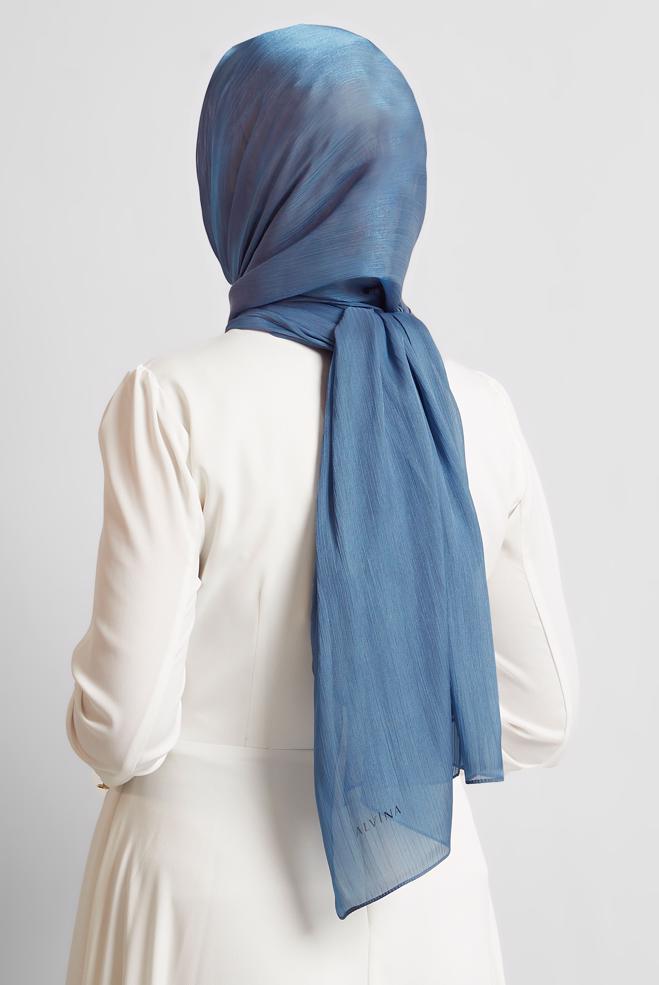 Vêtements hijab BLEU MARINE CHÂLE DE SOIRÉE ALVINA 8444 - ALVİNA