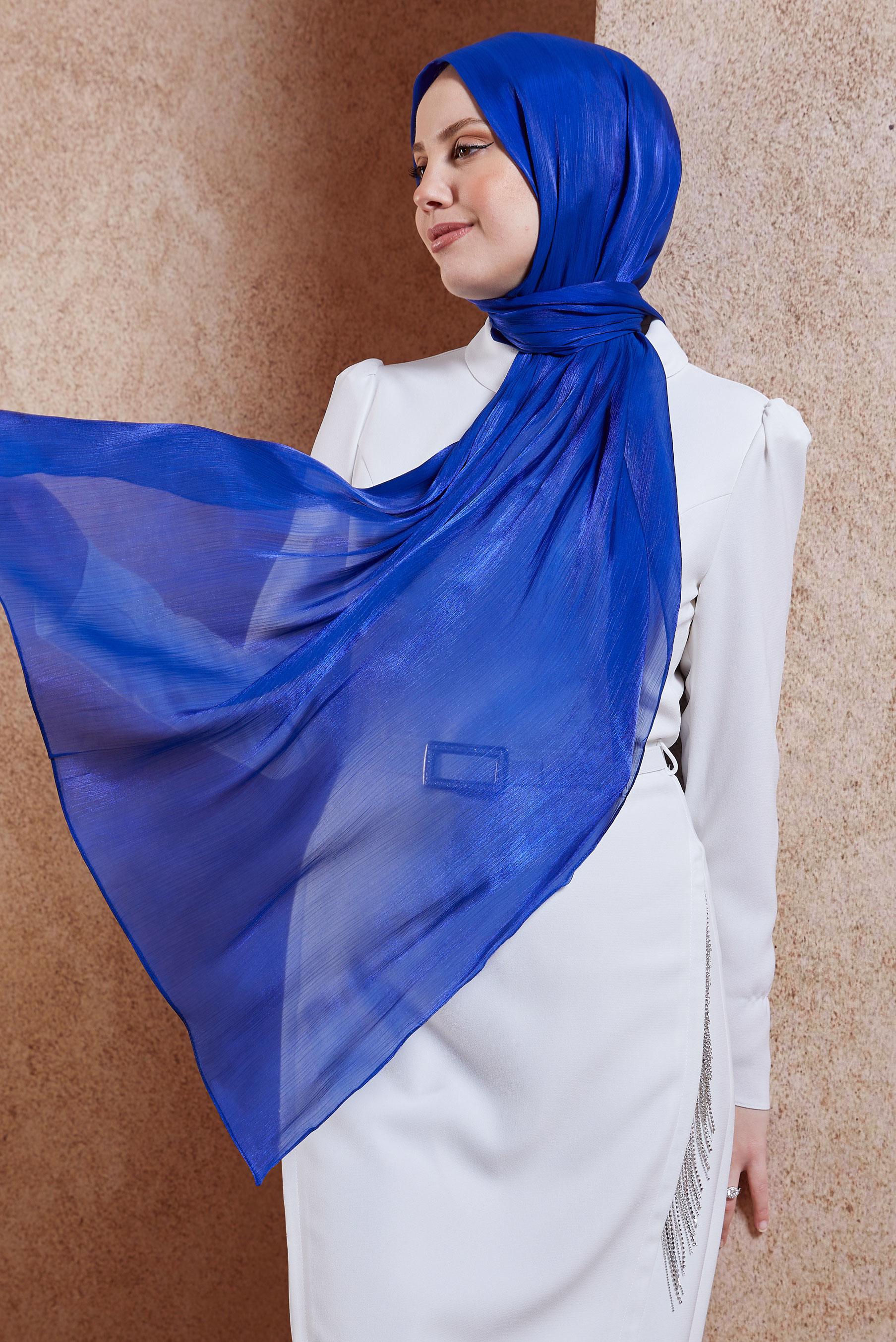 Tesettür giyim LACİVERT ALVİNA ABİYE ŞAL 8444