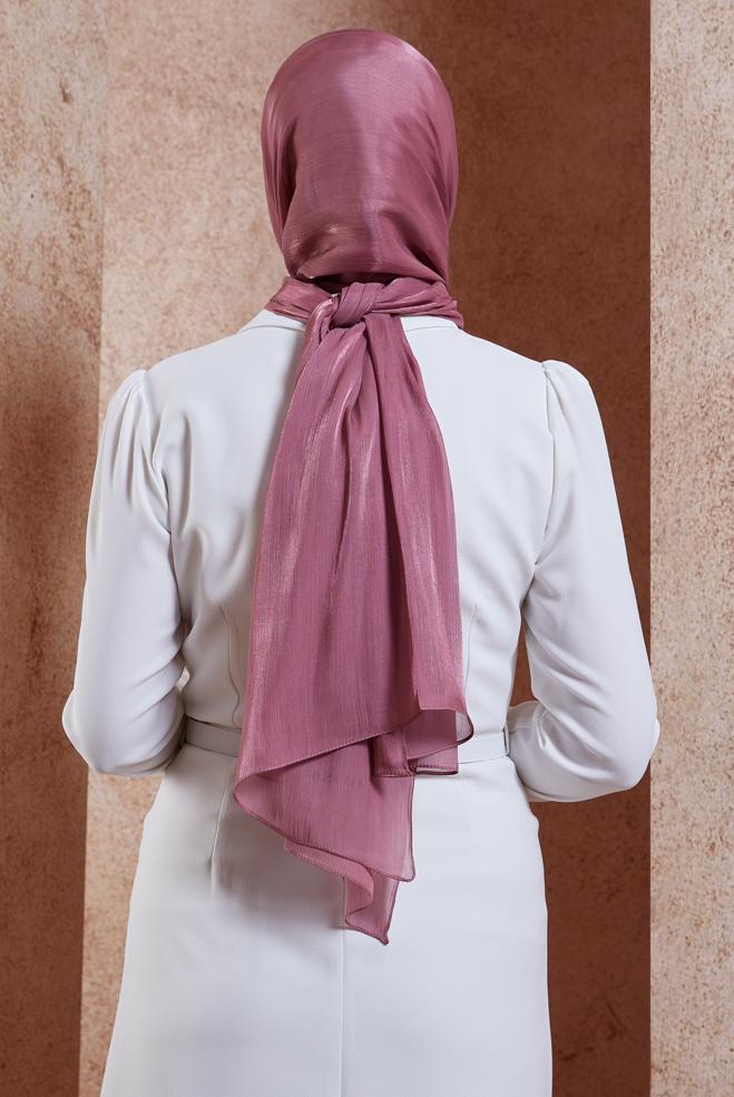 Tesettür giyim PEMBE ALVİNA ABİYE ŞAL 8444 - ALVİNA