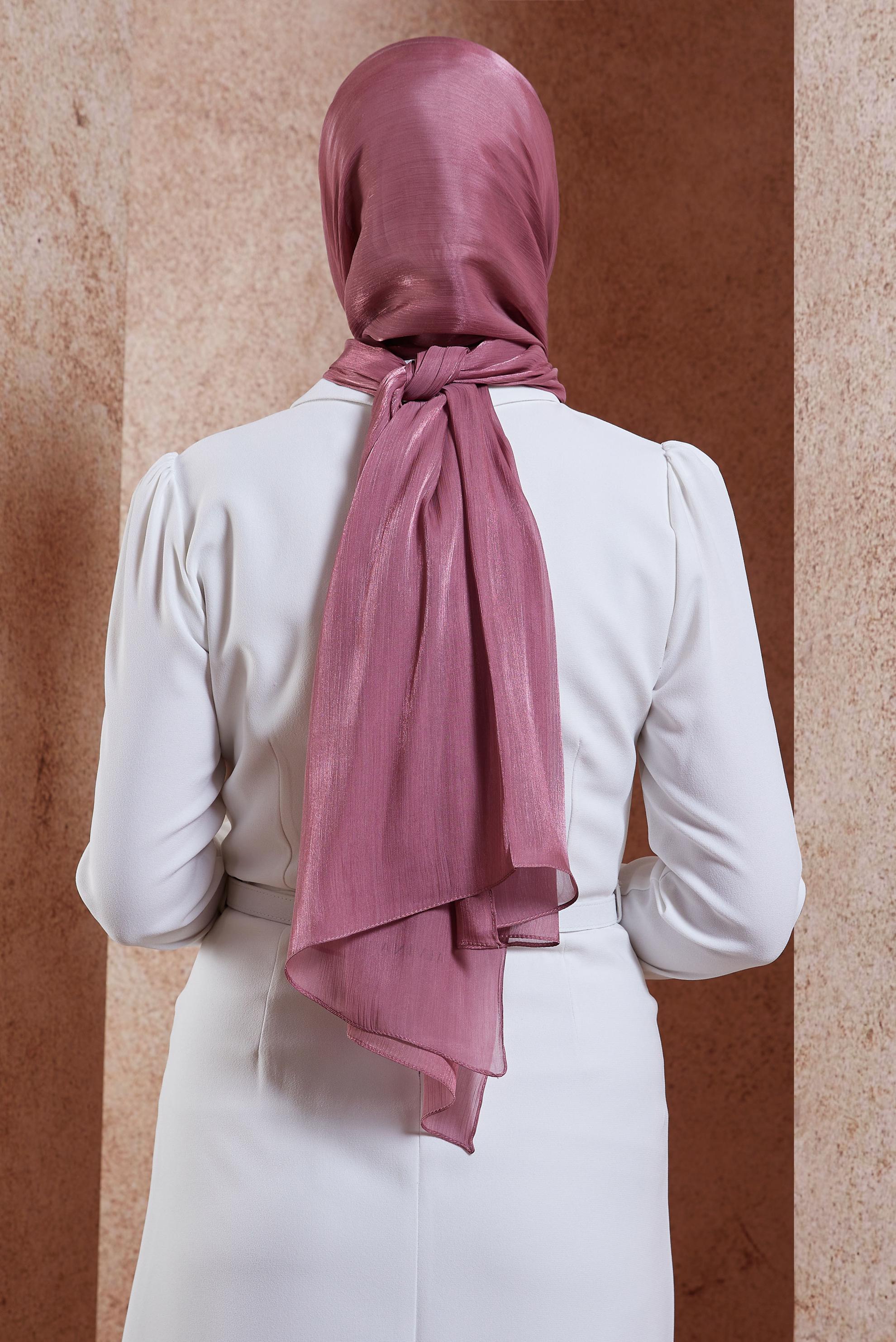 Tesettür giyim PEMBE ALVİNA ABİYE ŞAL 8444