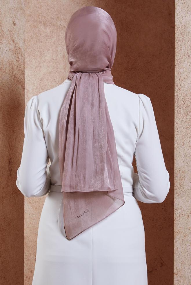 Tesettür giyim PEMBE ALVİNA ABİYE ŞAL 8444 - ALVİNA