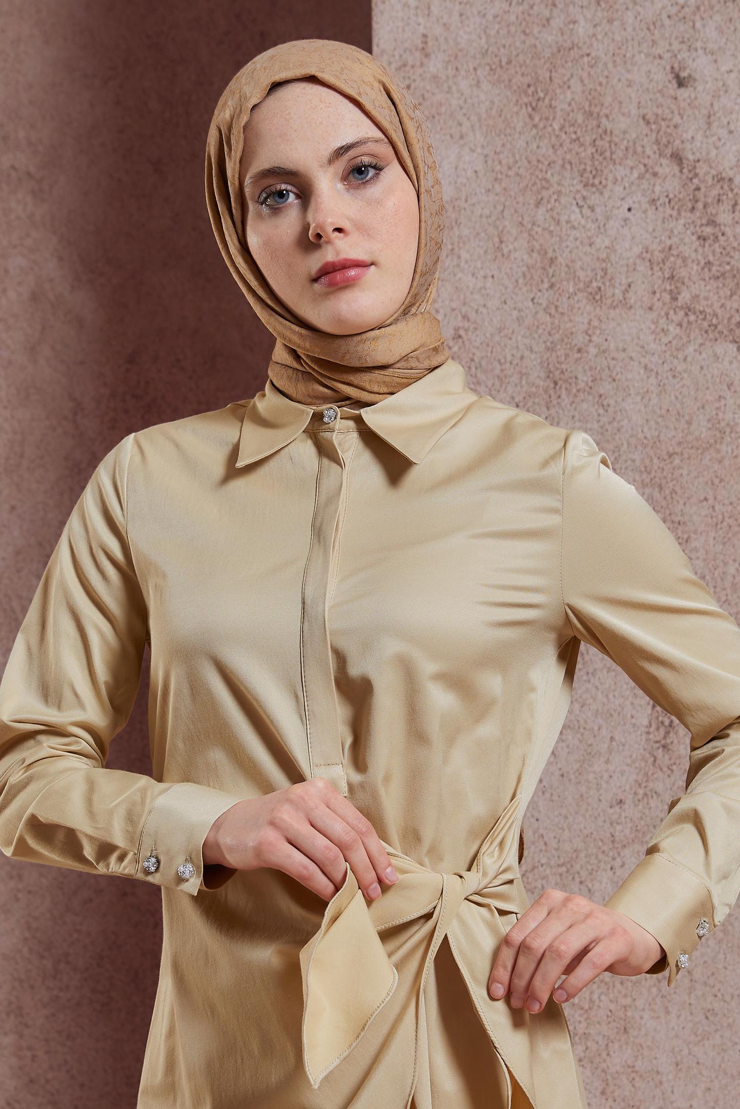 Tesettür giyim ALTIN ALVİNA JAKARLI ŞAL 8427