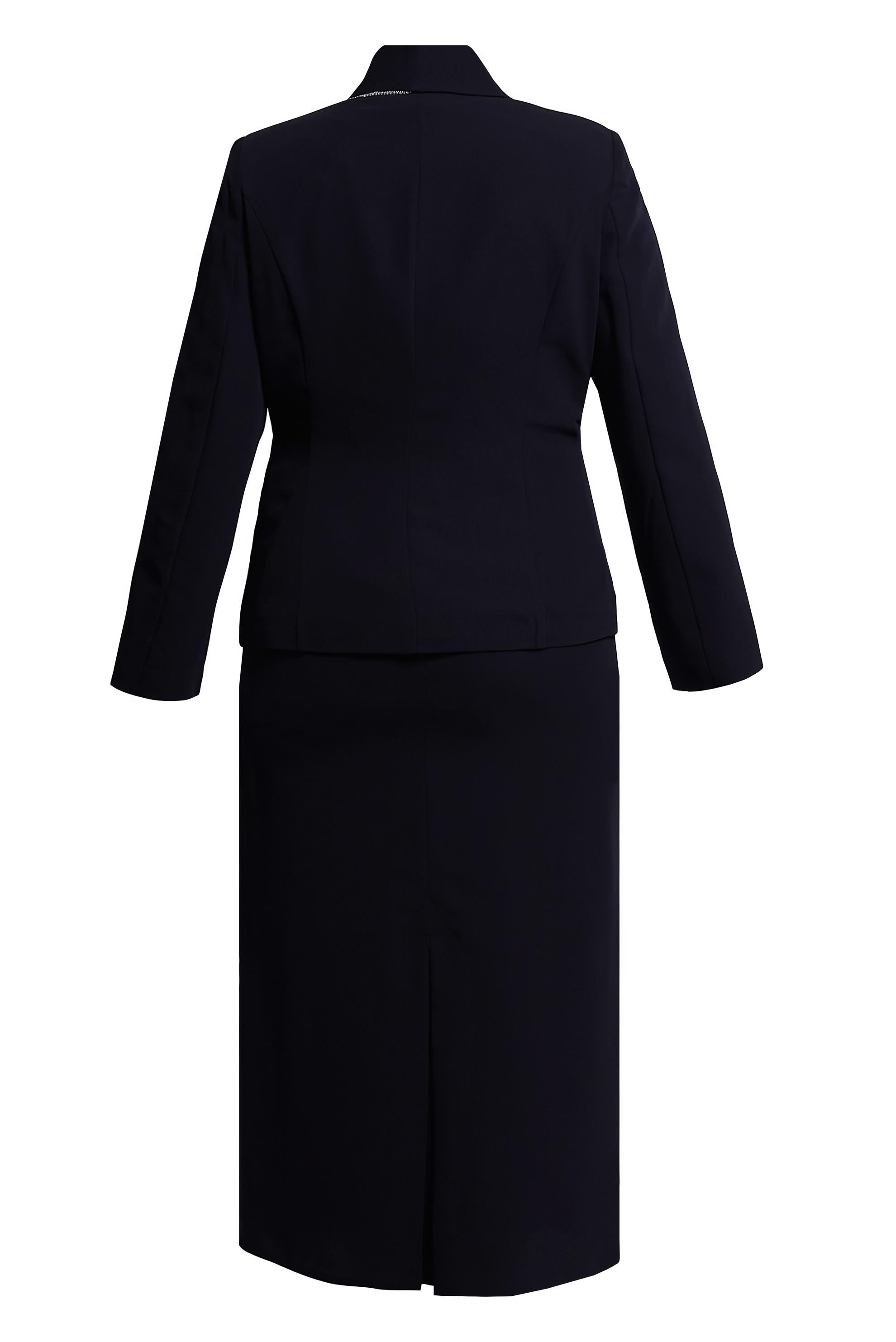 Hijab clothing BLACK SKIRTED SUIT WITH GEM DETAIL 30353