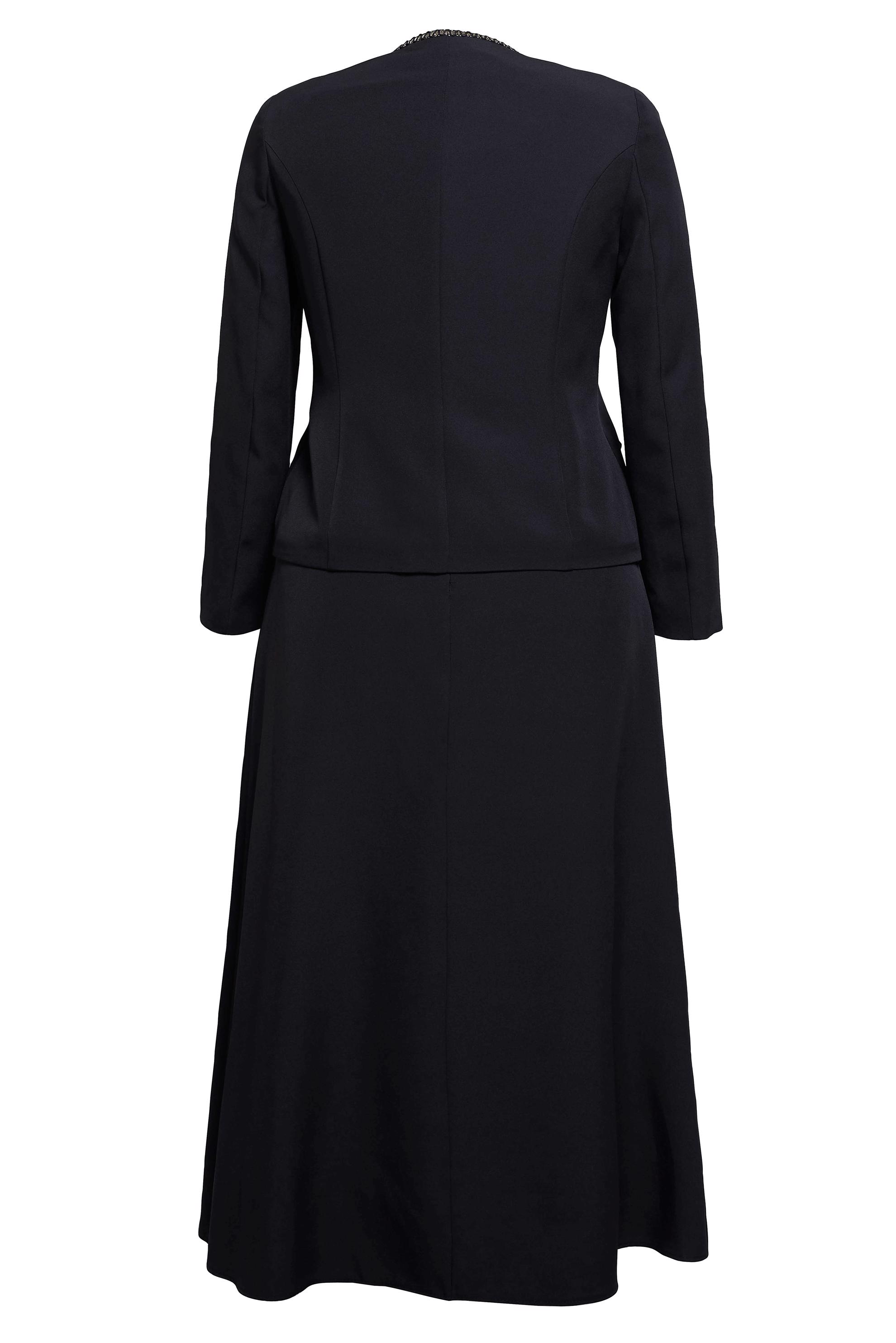 Vêtements hijab NOIR COSTUME À JUPE GRANDE TAILLE 30430