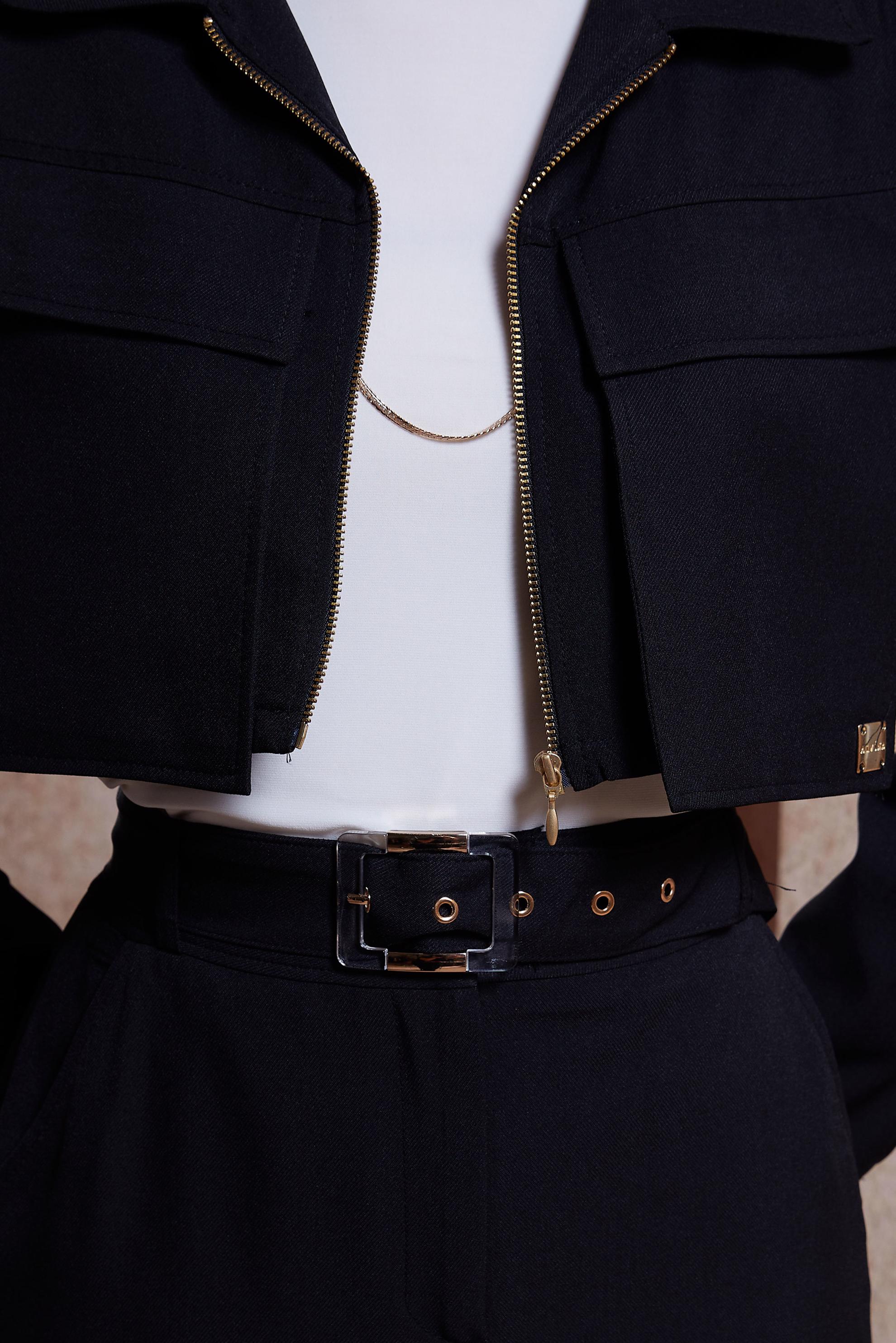 Tesettür giyim SİYAH KEMERLİ CEKETLİ ETEKLİ TAKIM 44460