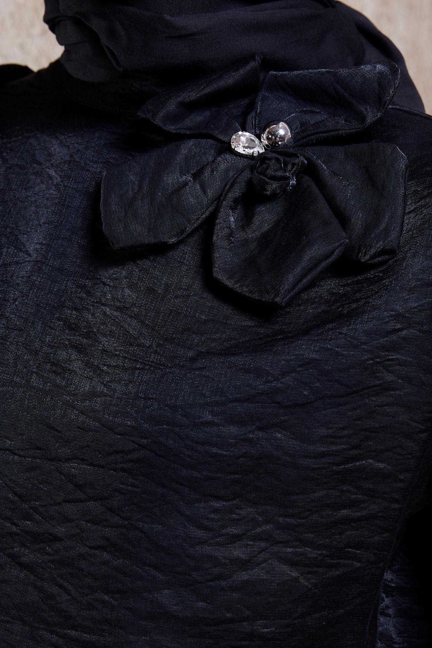 Tesettür giyim SİYAH AKSESUAR DETAYLI ETEKLİ TAKIM 44717