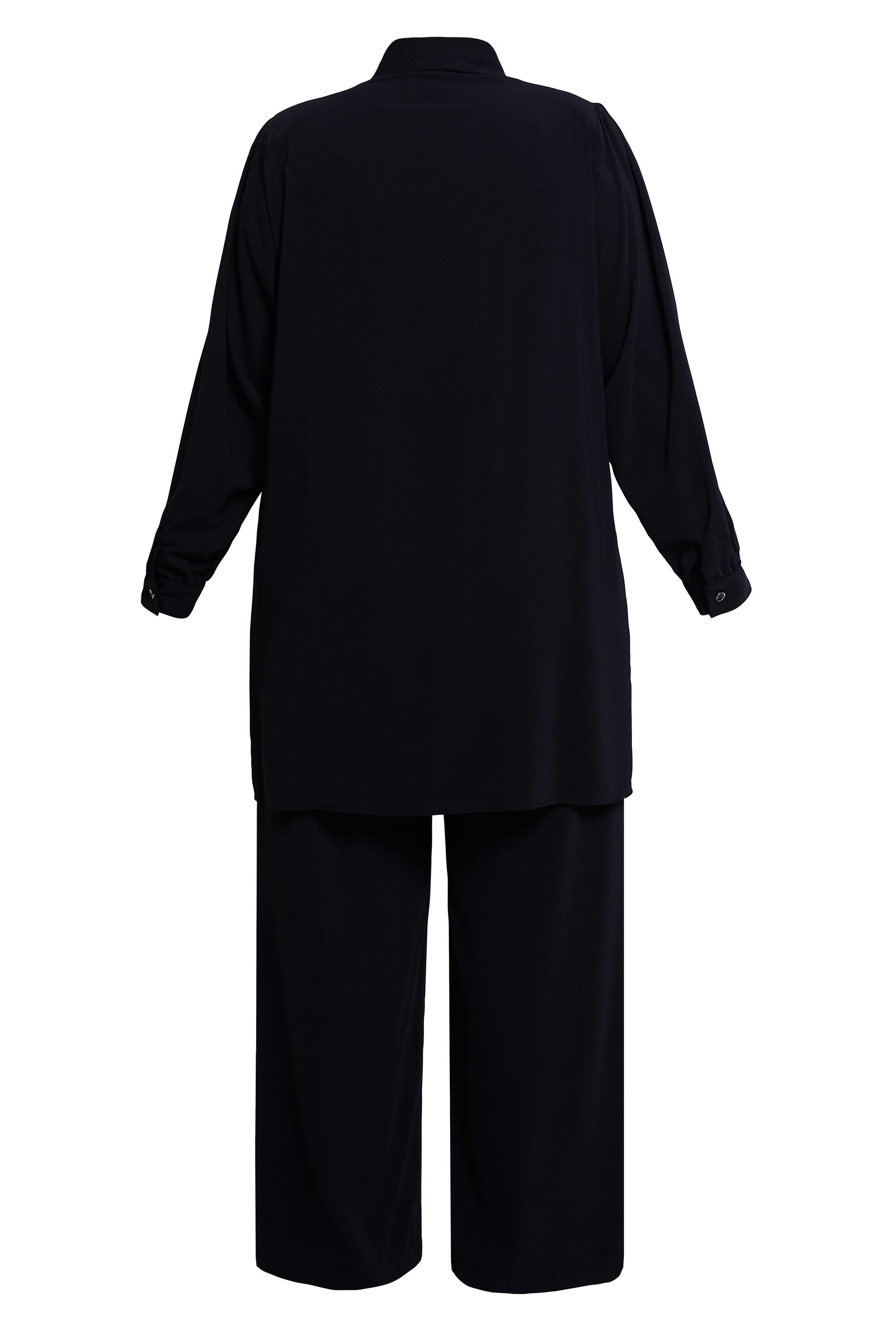 Hijab clothing BLACK PLUS SIZE PANTS SUIT 20519