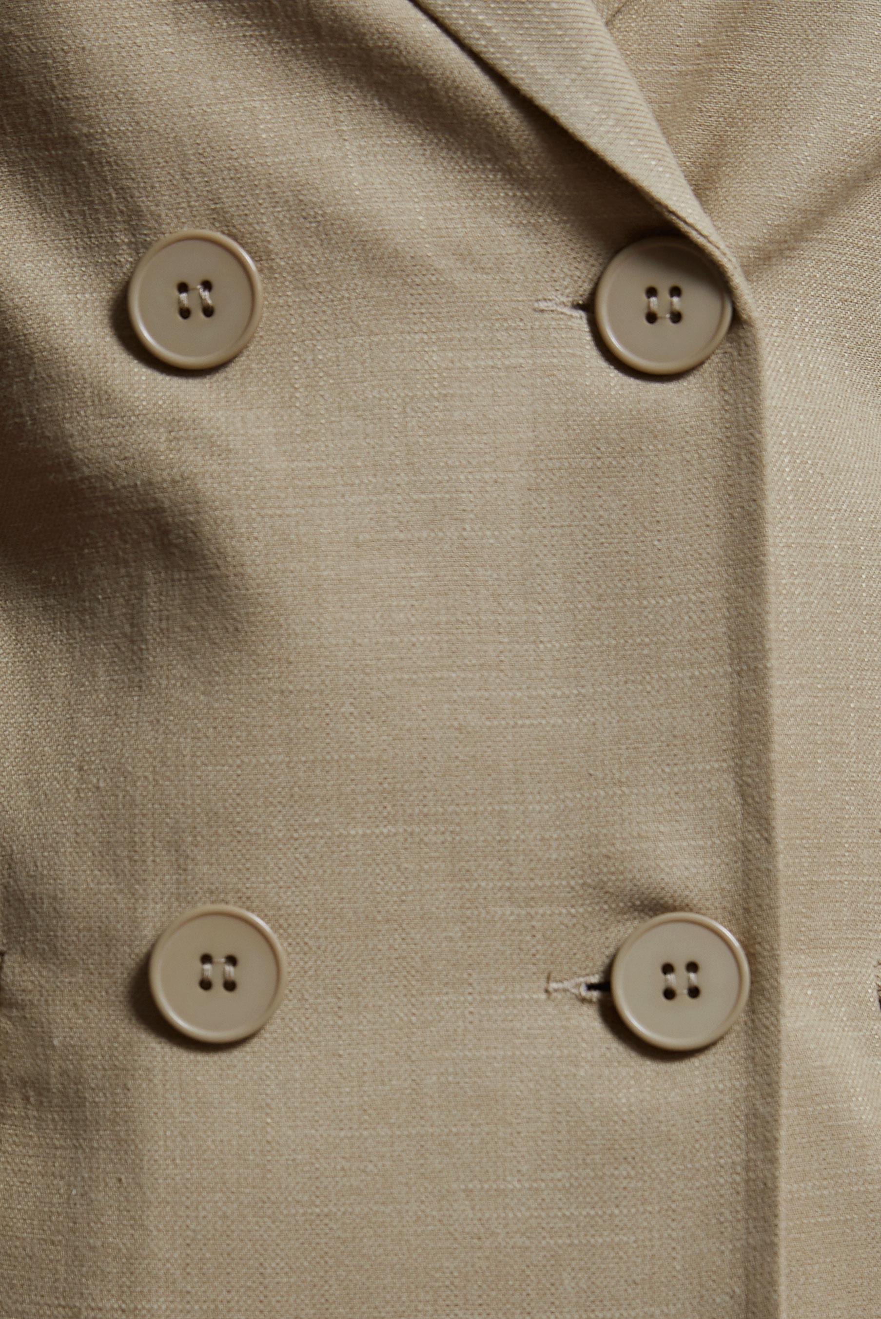 Tesettür giyim KAHVE KETEN DOKULU PANTOLONLU TAKIM 30420