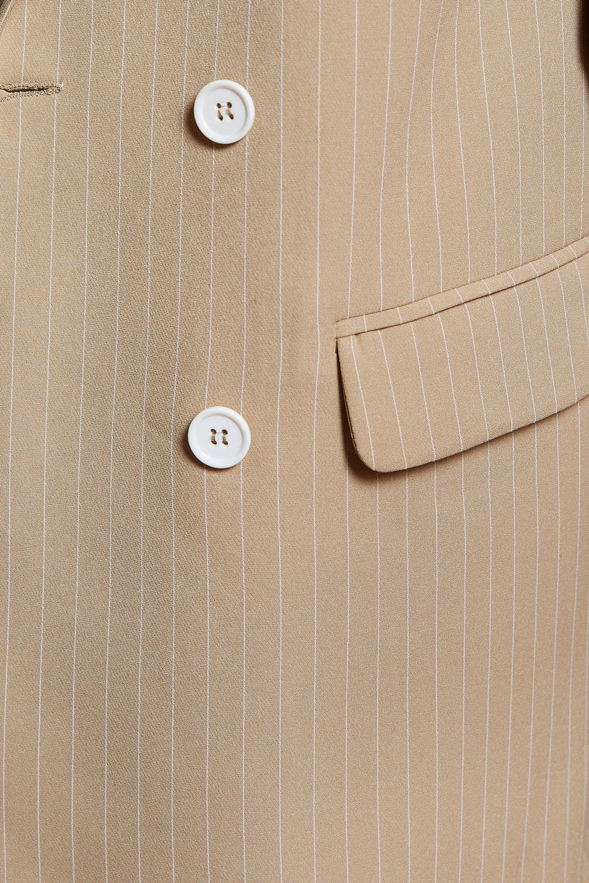 Tesettür giyim KAHVE ÇİZGİLİ PANTOLONLU TAKIM 30421