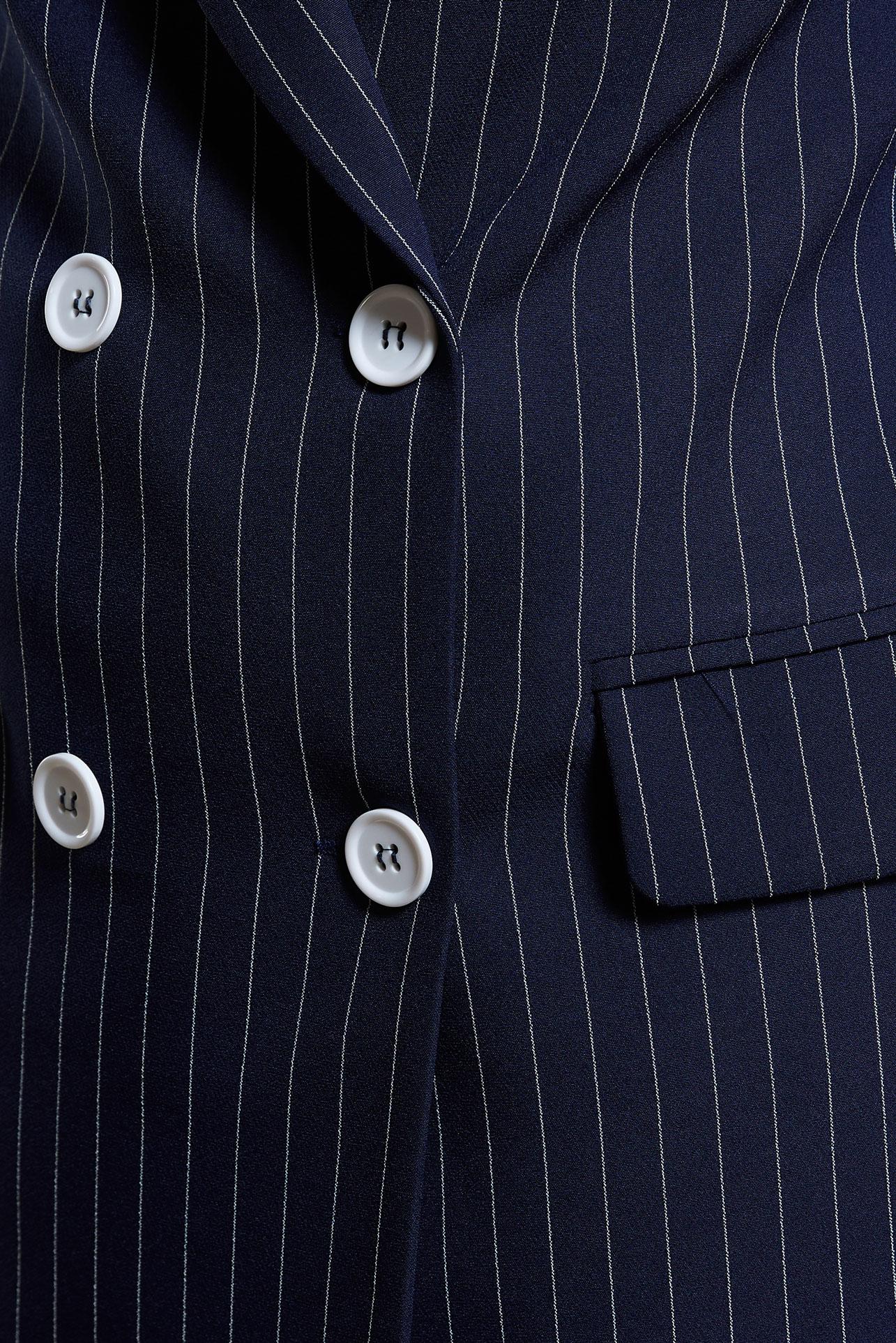 Tesettür giyim LACİVERT ÇİZGİLİ PANTOLONLU TAKIM 30421