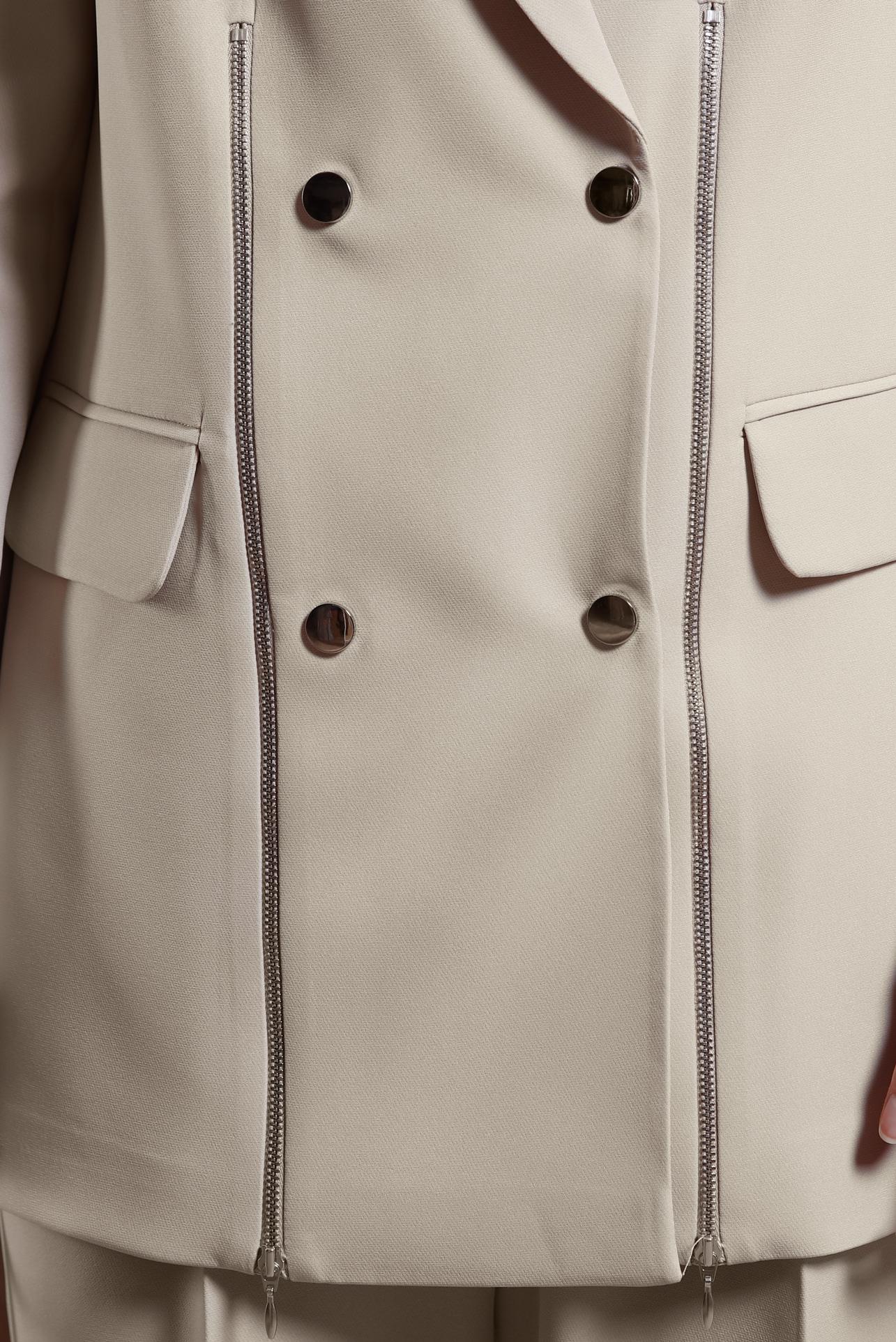 Tesettür giyim BEJ FERMUAR AKSESUARLI PANTOLONLU TAKIM 30422