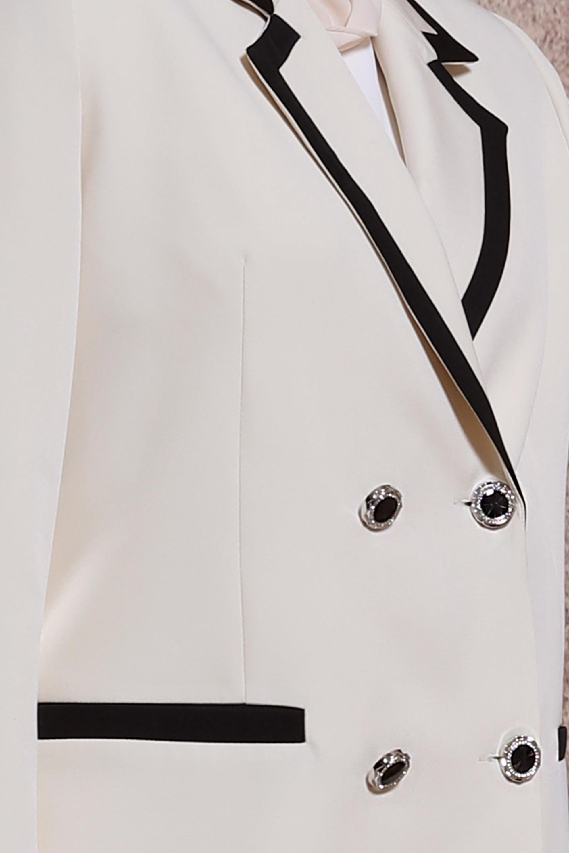 Tesettür giyim EKRU ŞERİT DETAYLI PANTOLONLU TAKIM 30424