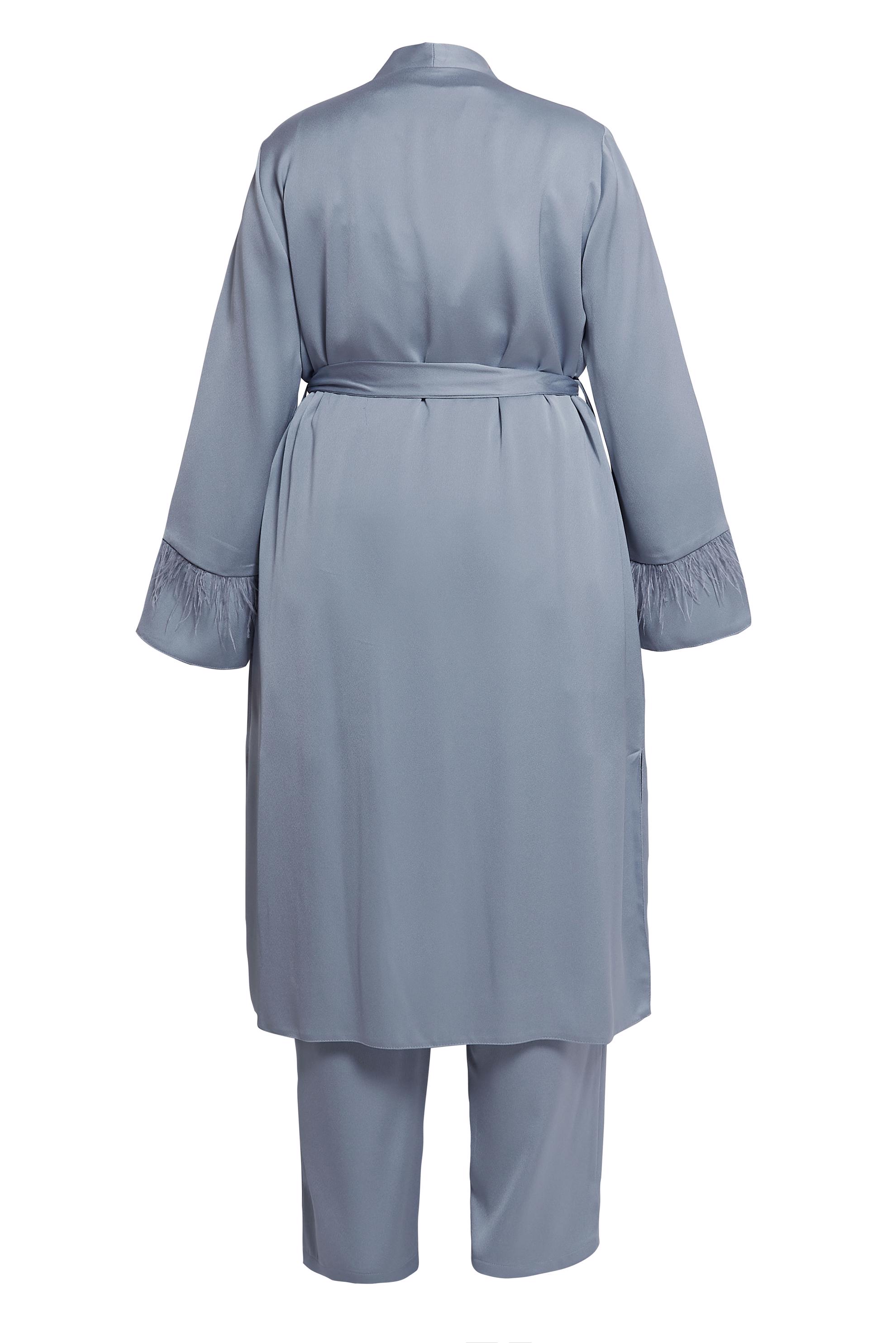 Vêtements hijab GRIS COSTUME PANTALON TROIS PIÈCES CEINTURE 30434