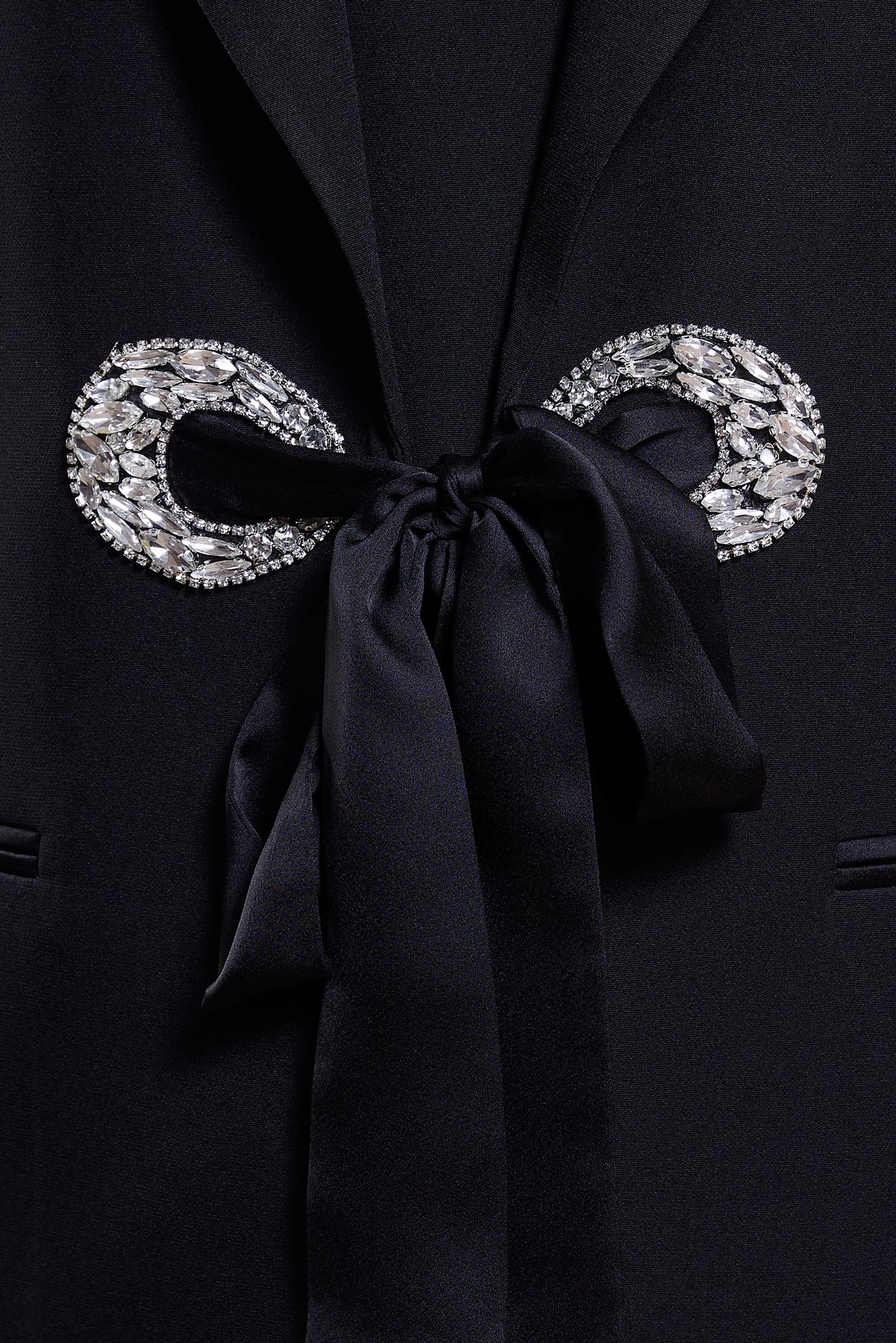 Tesettür giyim SİYAH TAŞ DETAYLI ÜÇLÜ PANTOLONLU TAKIM 30436