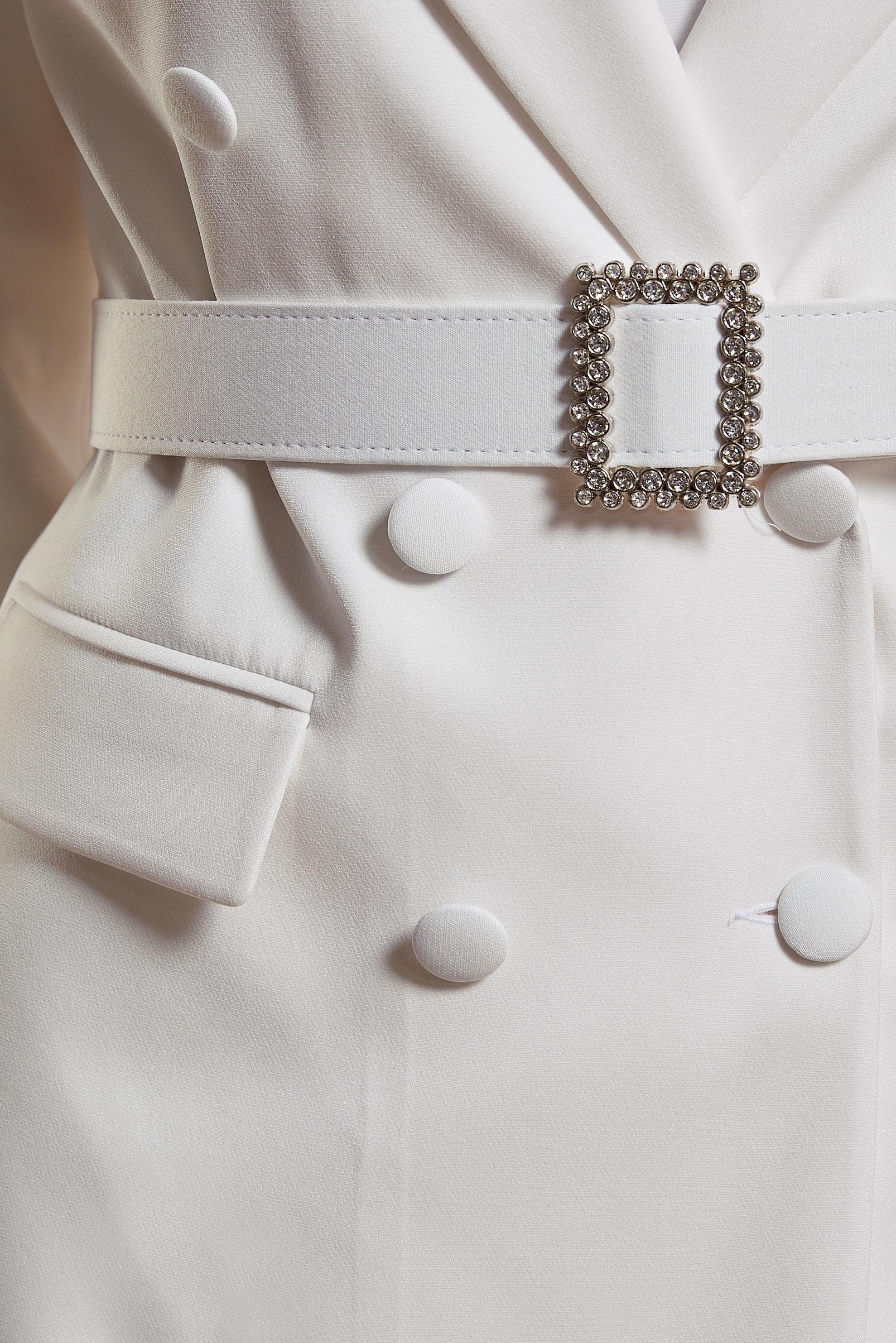 Tesettür giyim BEYAZ KEMERLİ PANTOLONLU TAKIM 30439