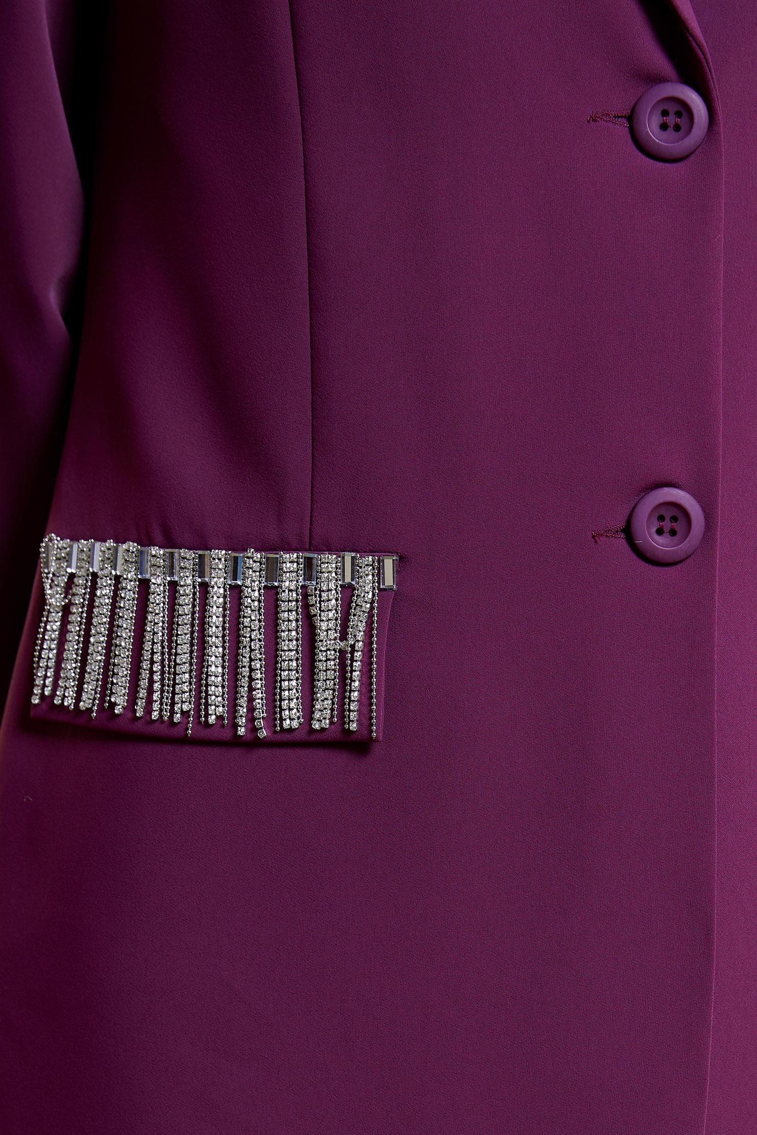 Tesettür giyim MOR TAŞ DETAYLI PANTOLONLU TAKIM 30449