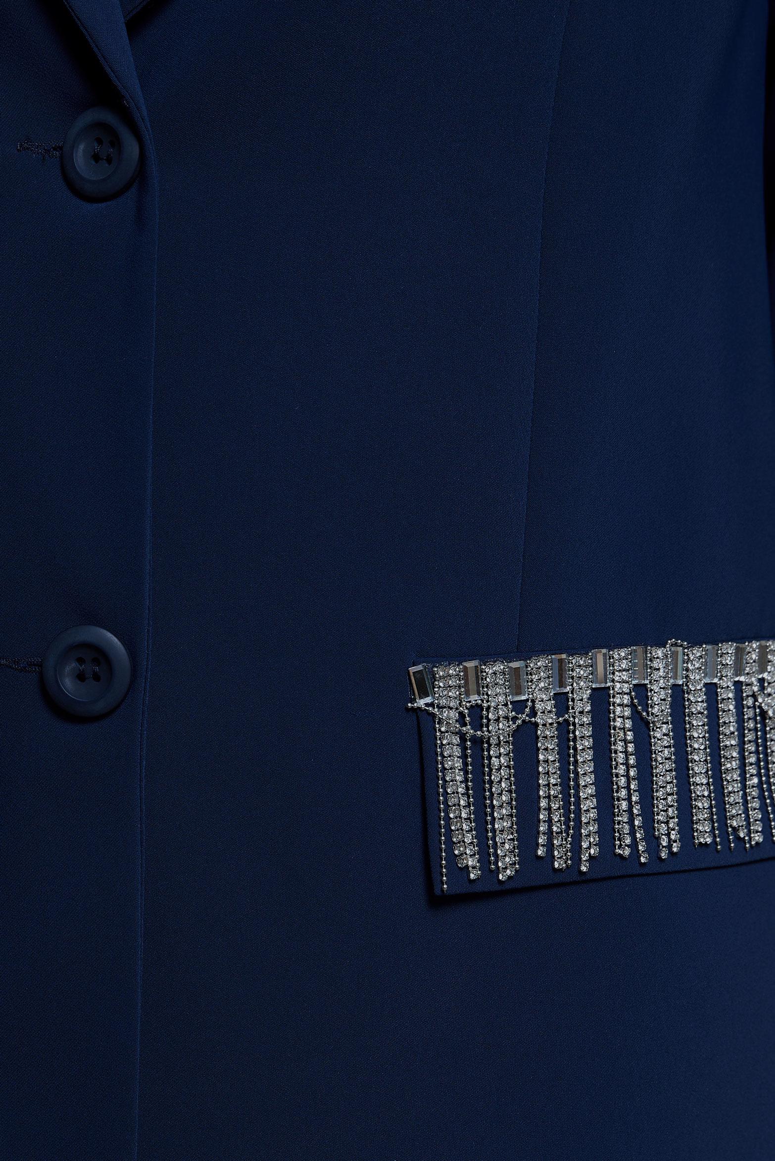 Vêtements hijab BLEU MARINE PANTALON DE COSTUME AVEC BIJOU 30449