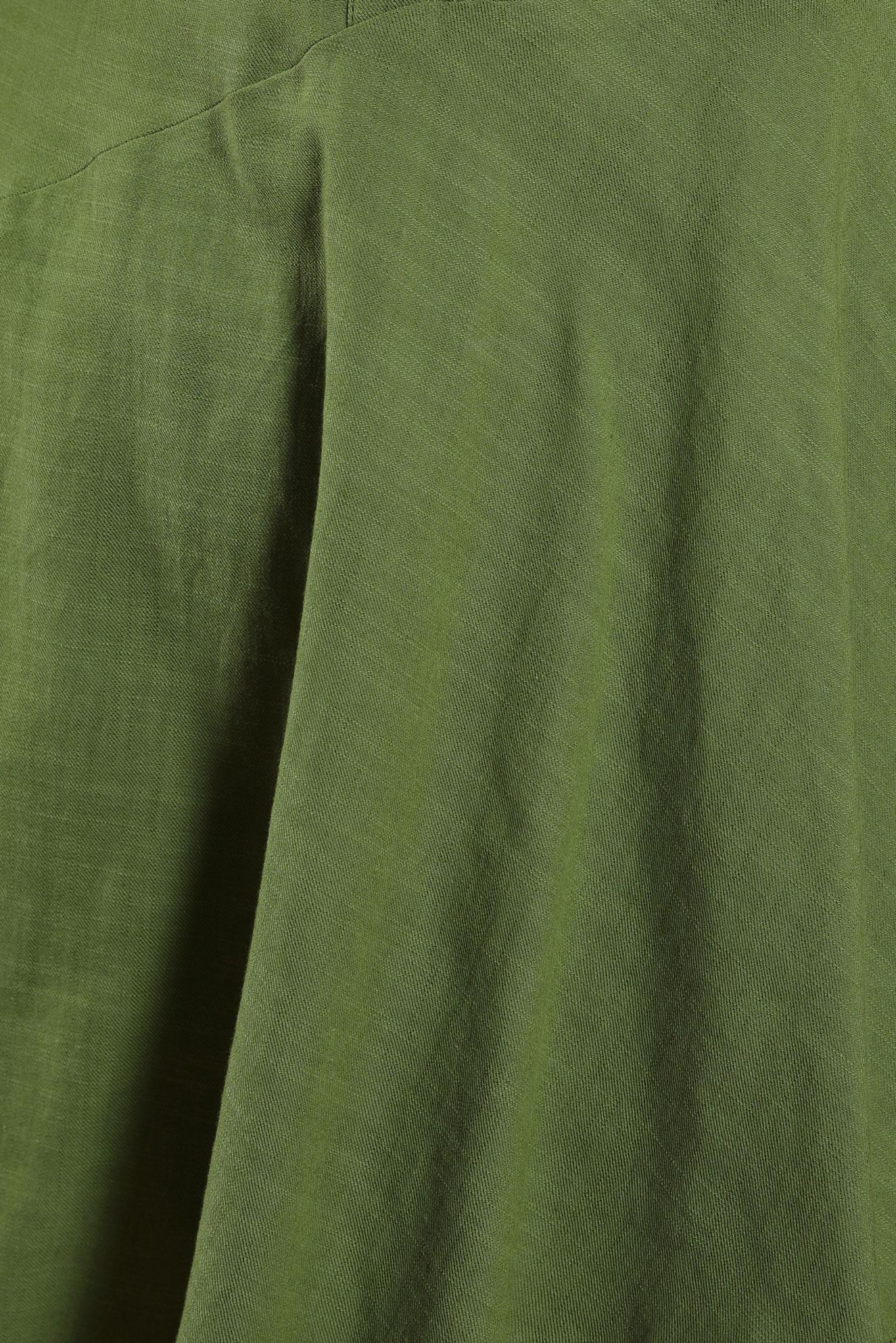 Tesettür giyim YEŞİL ASİMETRİK KESİM PANTOLONLU TAKIM 44411