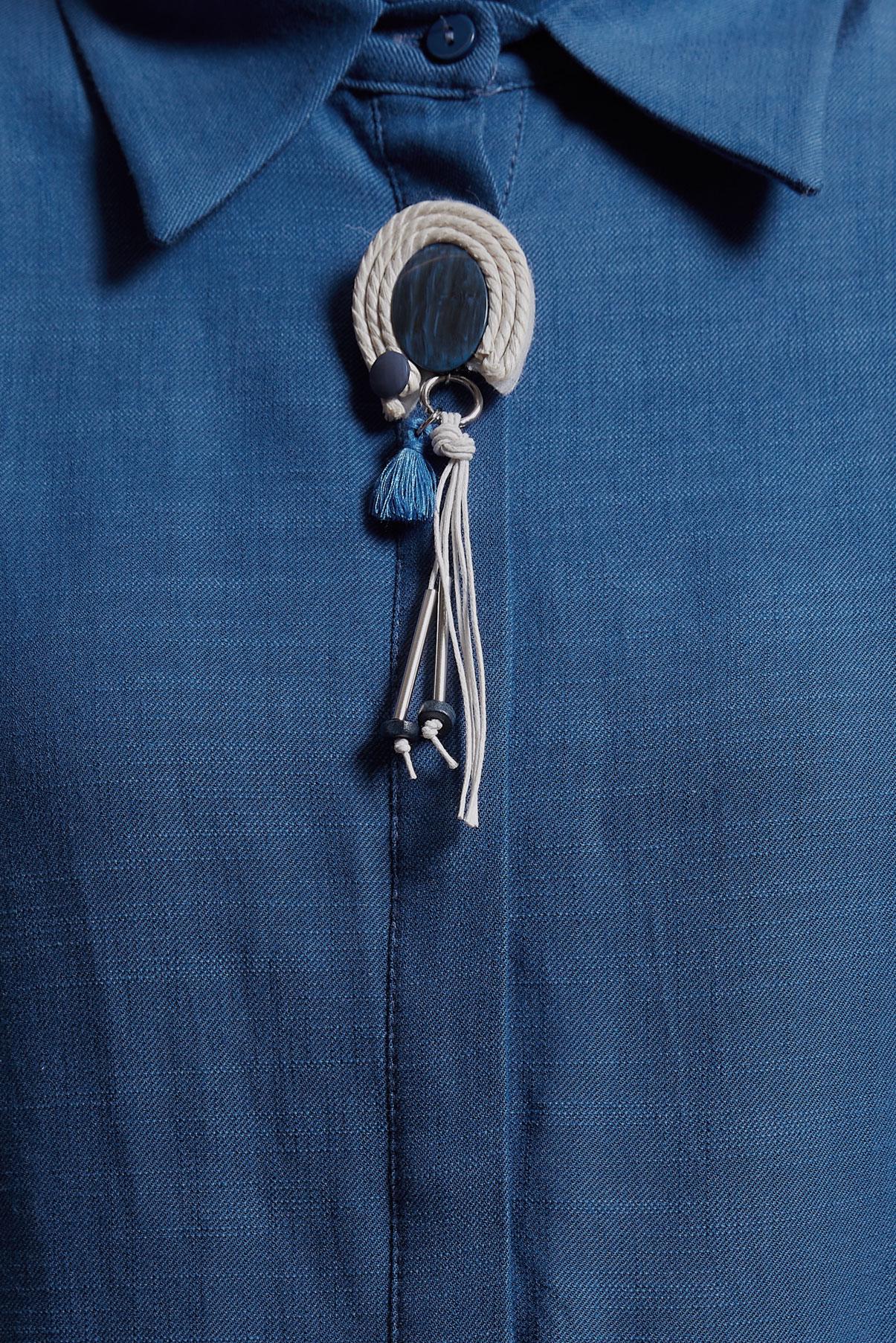 Tesettür giyim LACİVERT ASİMETRİK KESİM PANTOLONLU TAKIM 44411