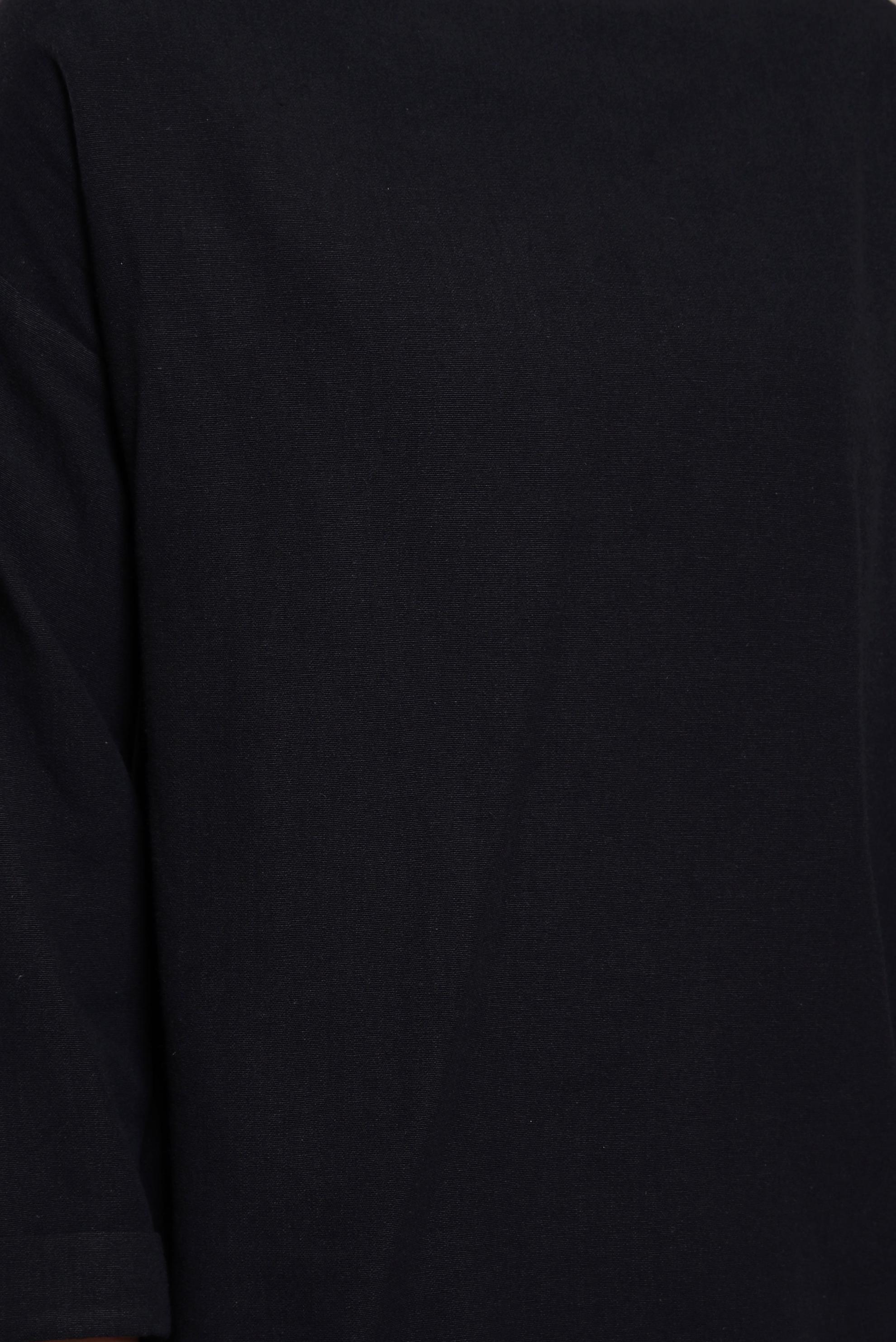 Tesettür giyim SİYAH KETEN DOKULU PANTOLONLU TAKIM 44415