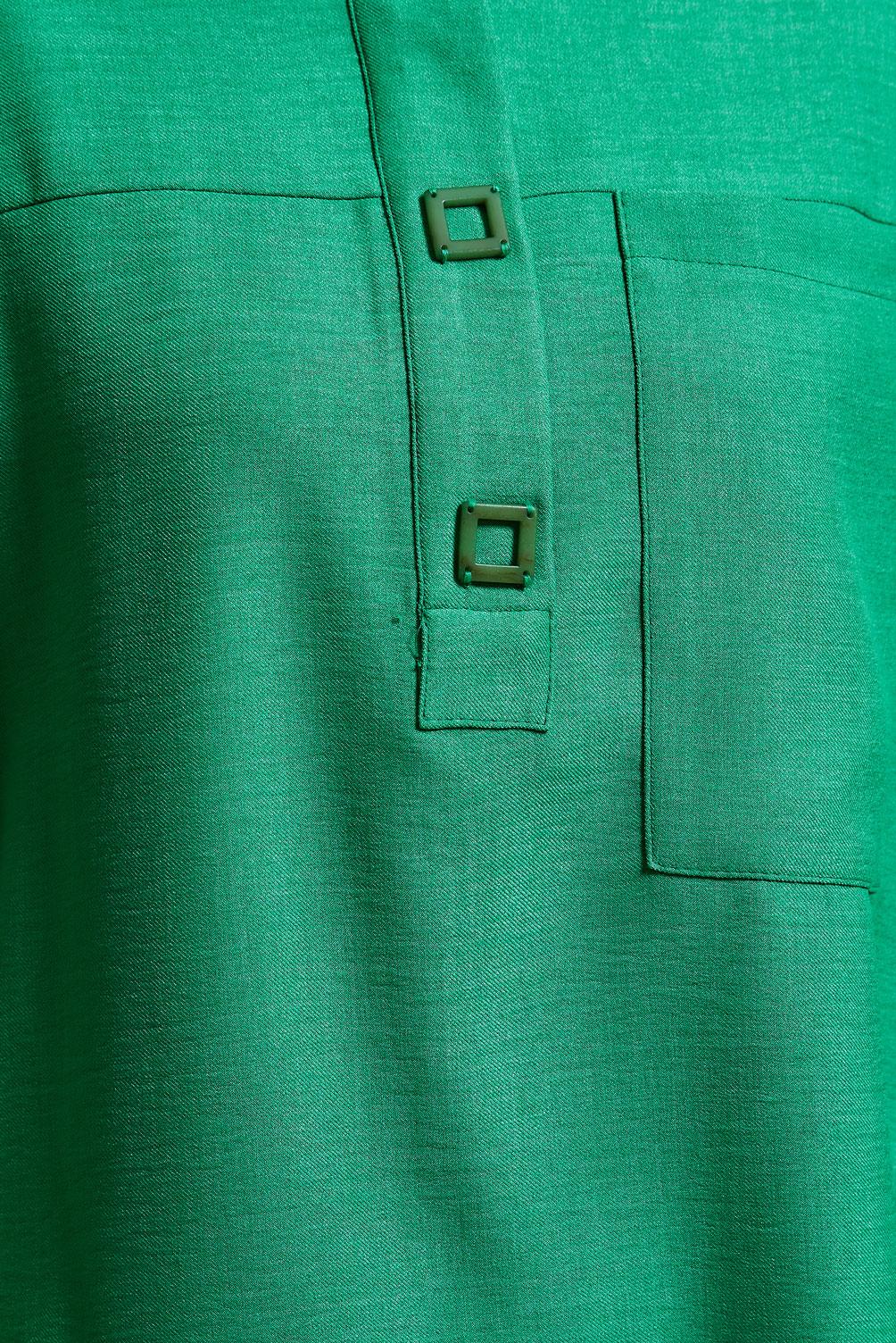 Tesettür giyim YEŞİL GENİŞ PAÇA PANTOLONLU TAKIM 44418