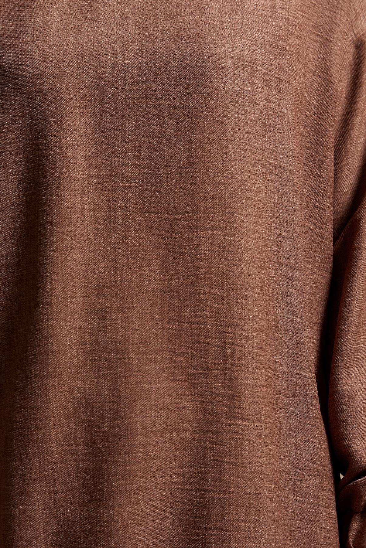 Tesettür giyim TABA BİSİKLET YAKA PANTOLONLU TAKIM 44436