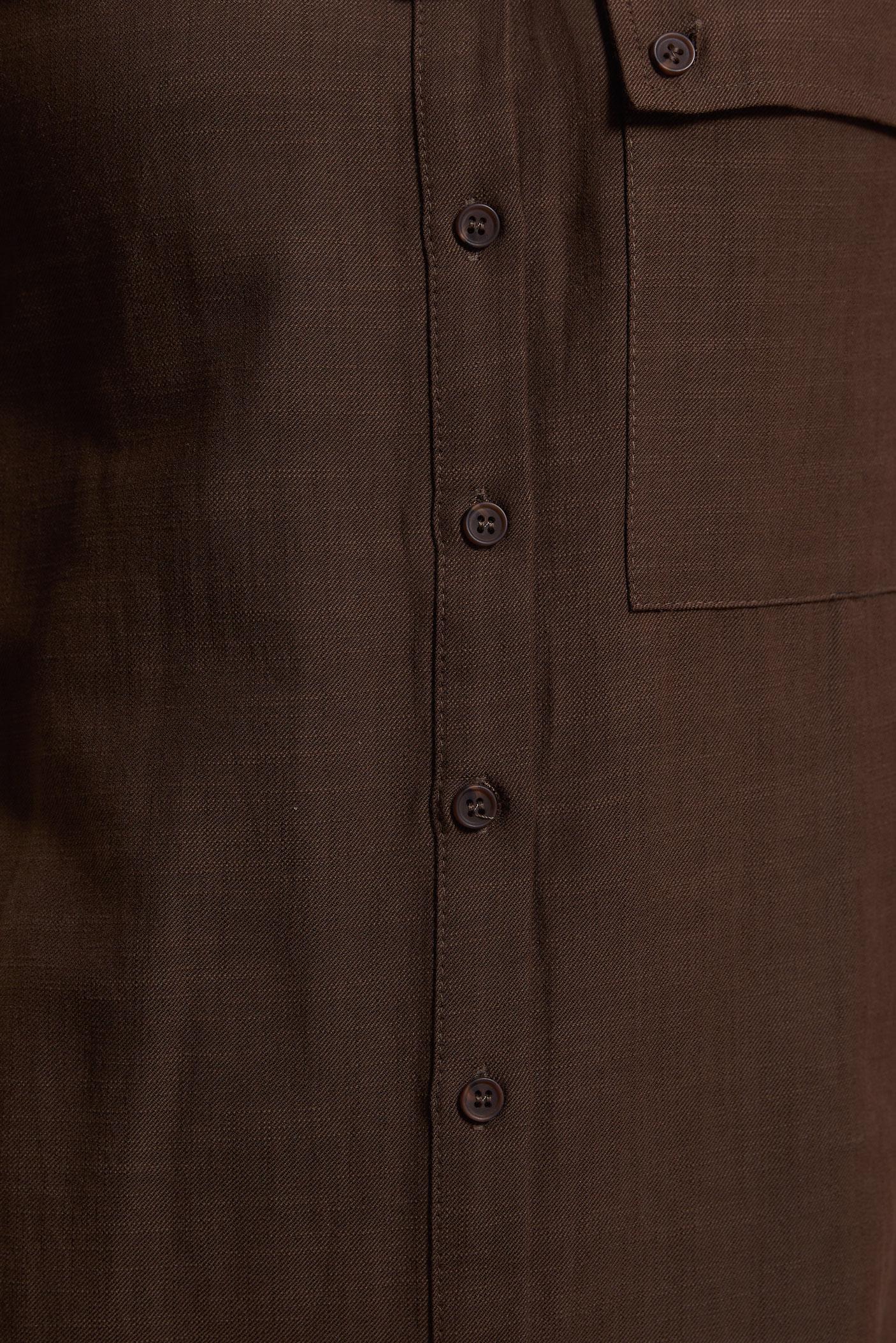 Tesettür giyim KAHVE GÖMLEK YAKA PANTOLONLU TAKIM 44437