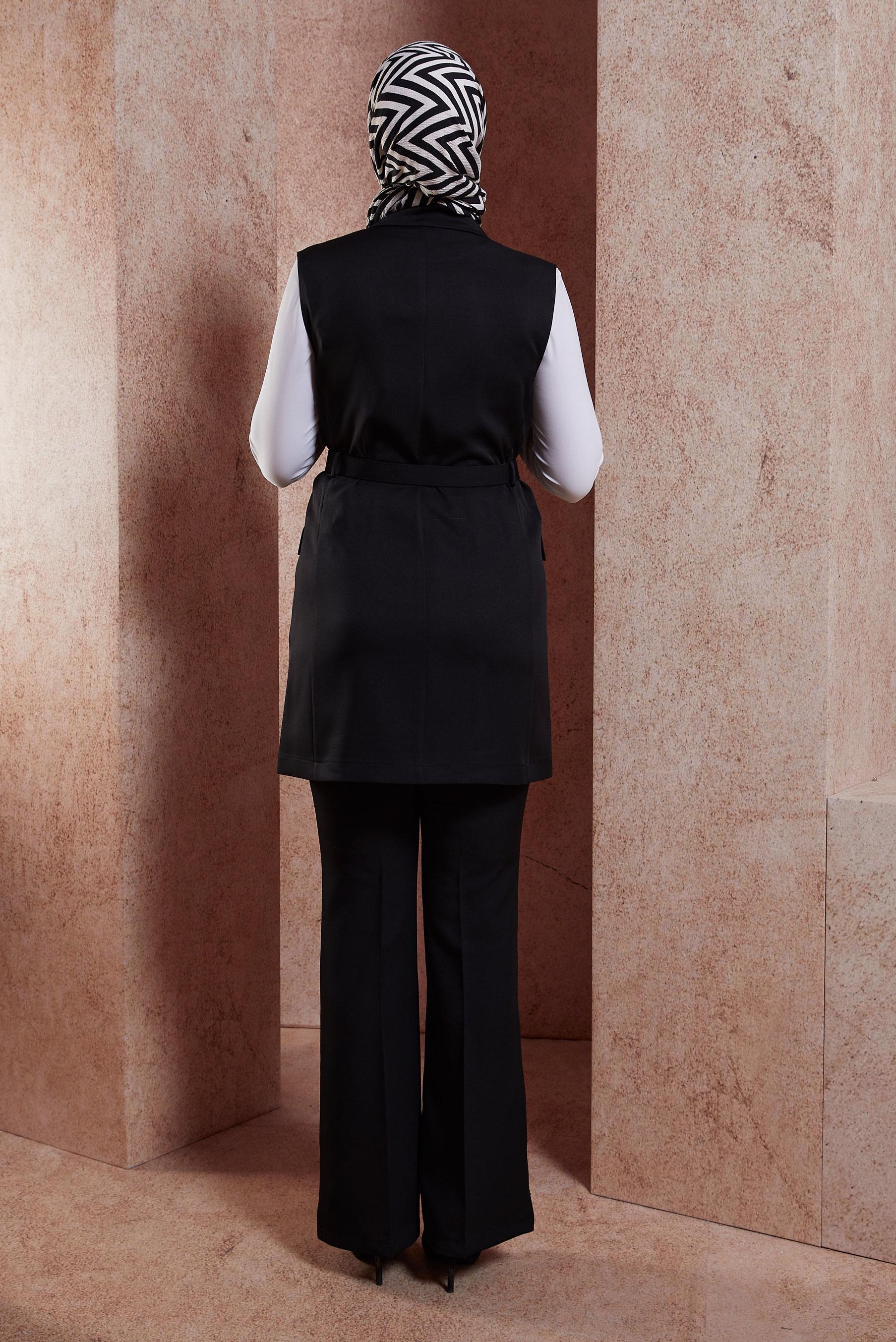 BELTED PANTS SUIT WITH VEST ALVİNA