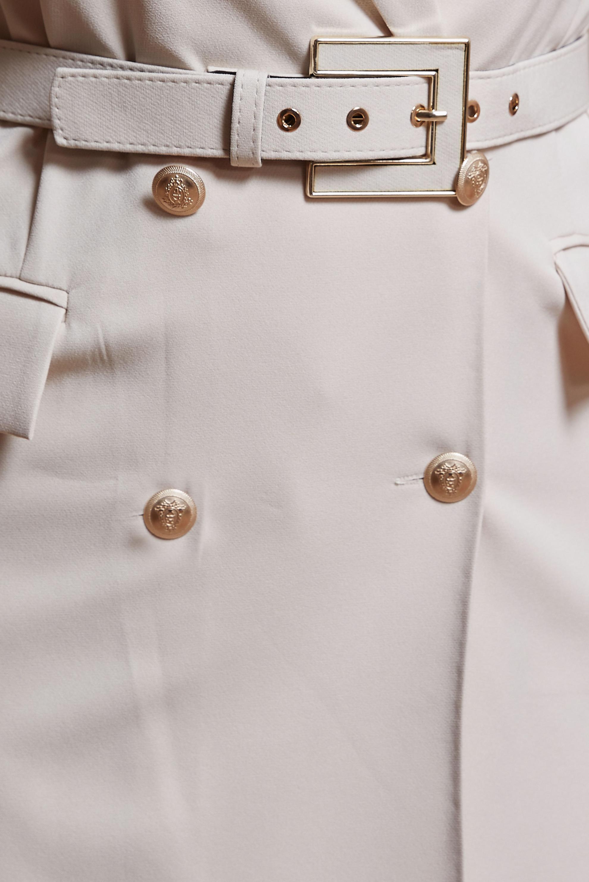 Tesettür giyim EKRU KEMERLİ YELEKLİ PANTOLONLU TAKIM 44454