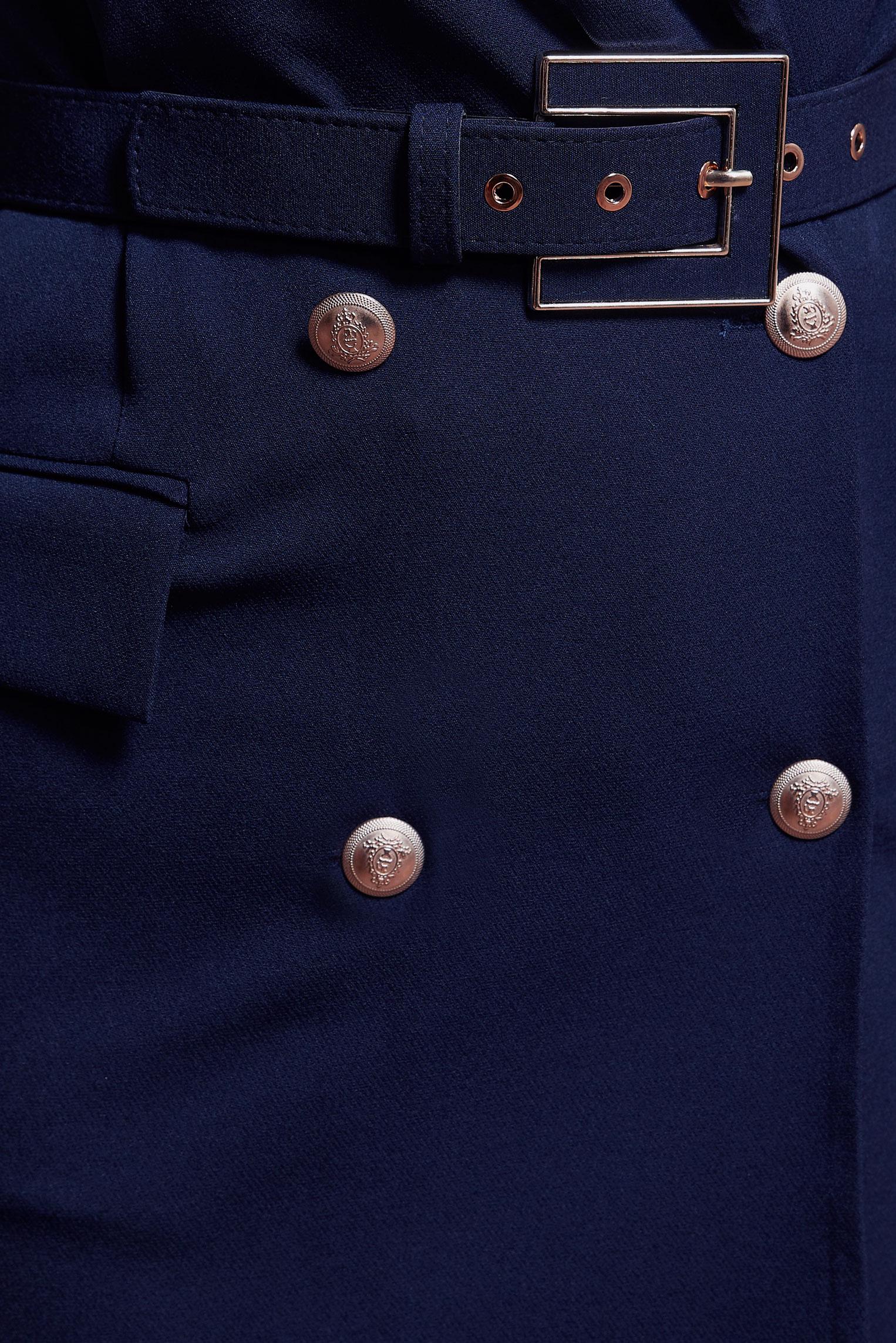 Tesettür giyim LACİVERT KEMERLİ YELEKLİ PANTOLONLU TAKIM 44454