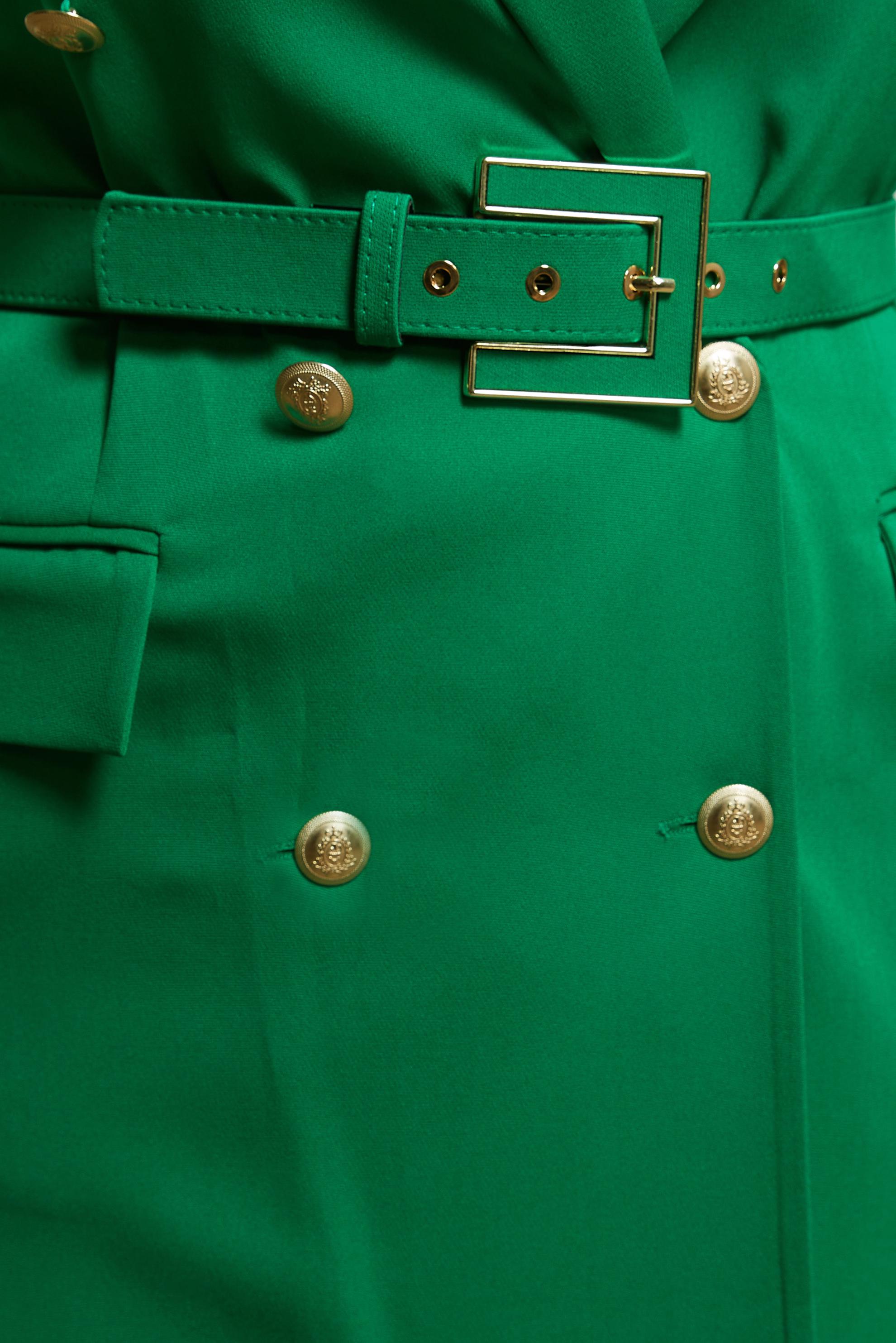 Tesettür giyim YEŞİL KEMERLİ YELEKLİ PANTOLONLU TAKIM 44454