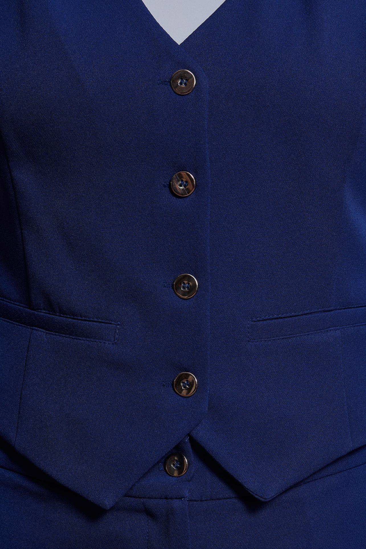 Tesettür giyim LACİVERT YELEKLİ PANTOLONLU TAKIM 44455