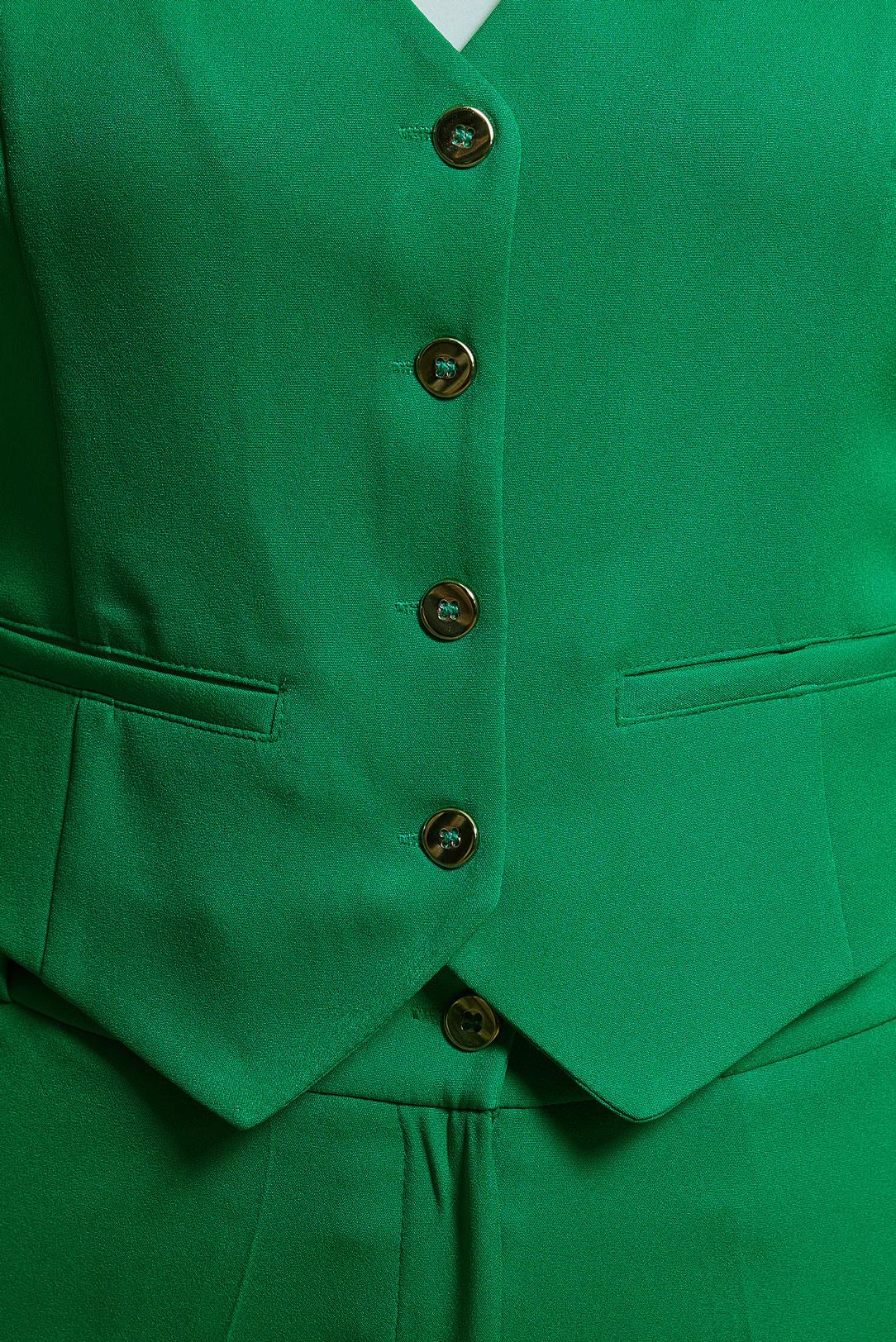 Tesettür giyim YEŞİL YELEKLİ PANTOLONLU TAKIM 44455