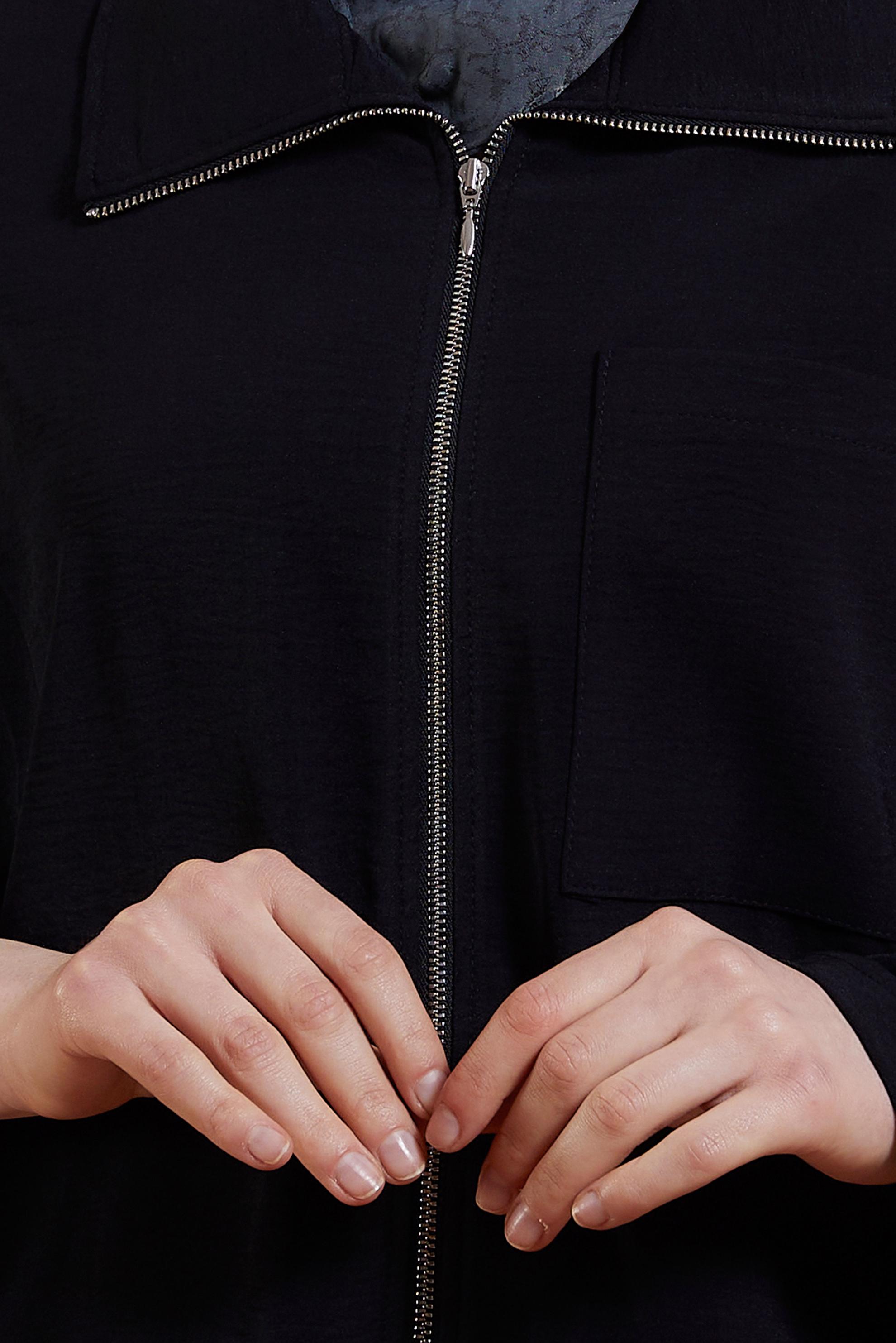 Tesettür giyim SİYAH FERMUARLI PANTOLONLU TAKIM 44461