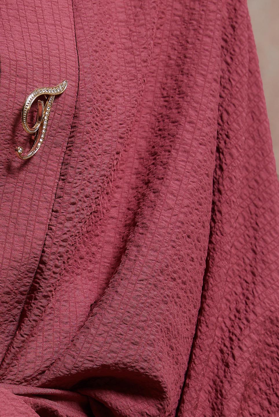 Tesettür giyim PEMBE BROŞ DETAYLI PANTOLONLU TAKIM 44462