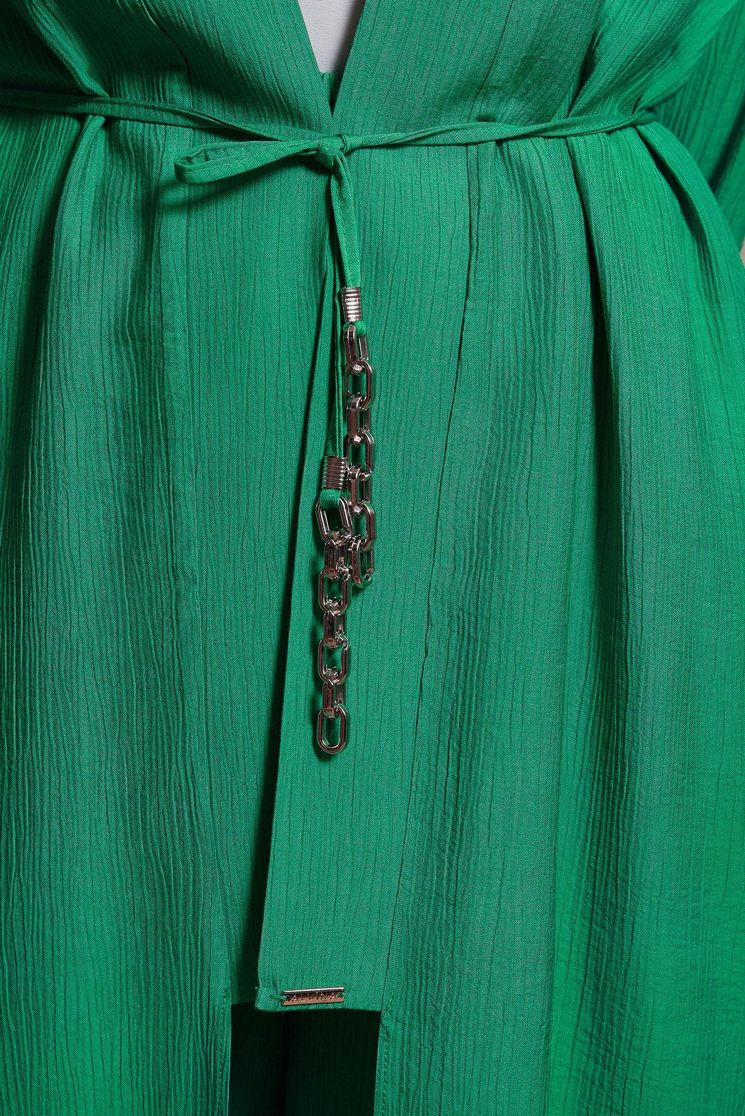 Tesettür giyim YEŞİL BAĞCIKLI PANTOLONLU TAKIM 44463