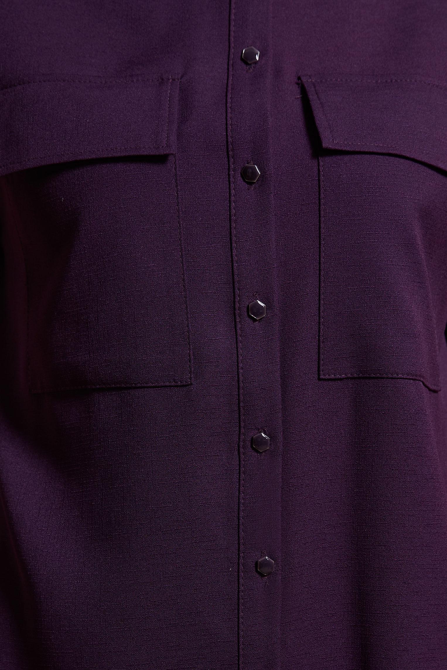 Tesettür giyim MOR GÖMLEK YAKA PANTOLONLU TAKIM 44473