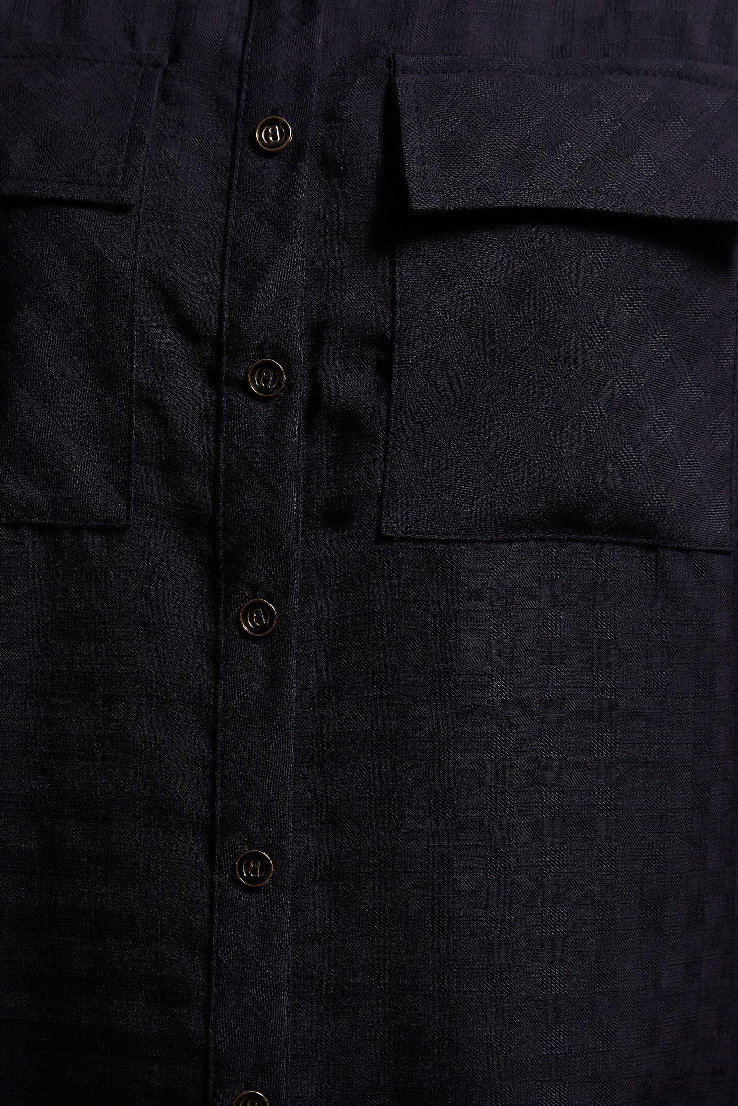 Tesettür giyim SİYAH EKOSE DESENLİ PANTOLONLU TAKIM 44477