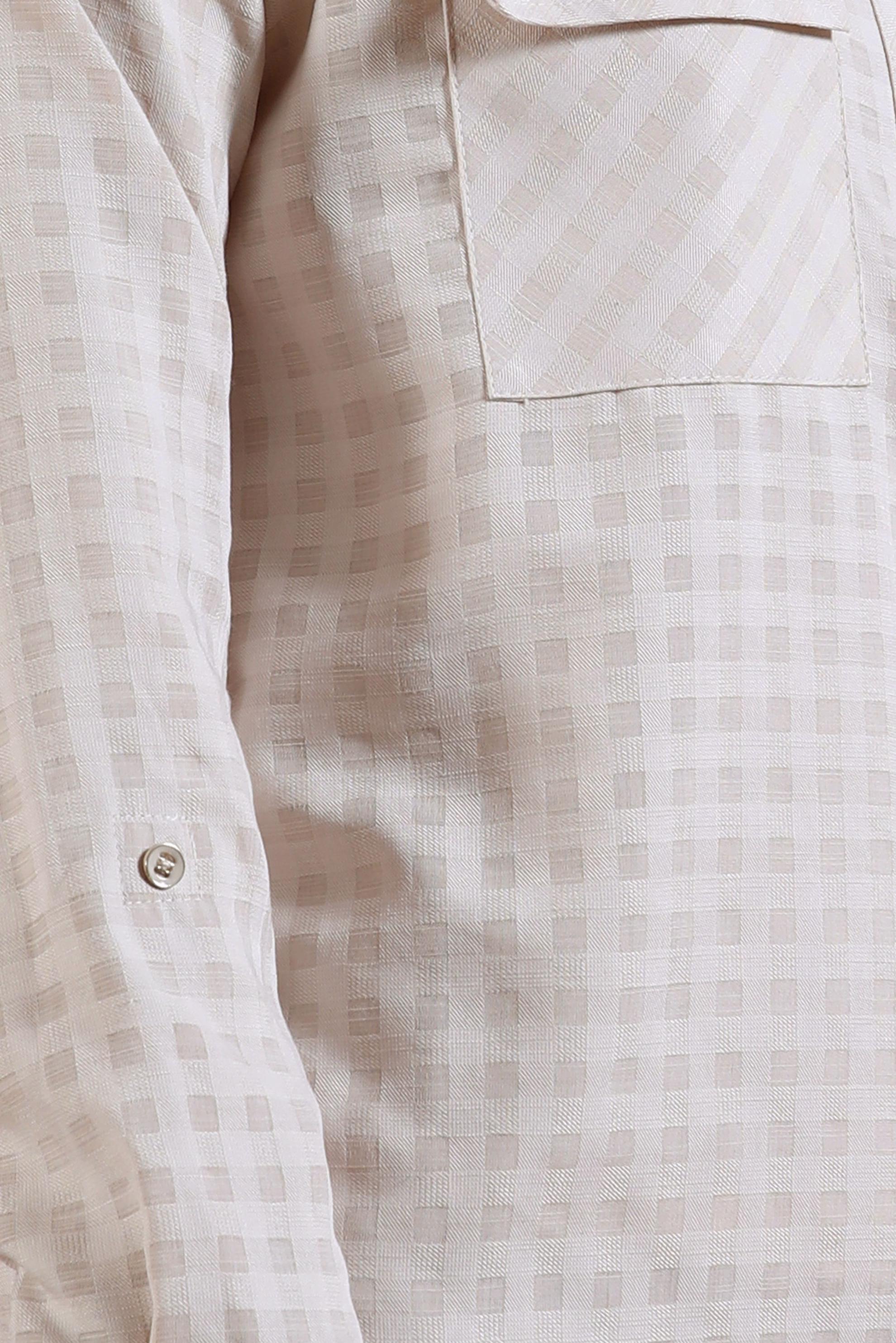 Tesettür giyim BEJ EKOSE DESENLİ PANTOLONLU TAKIM 44477