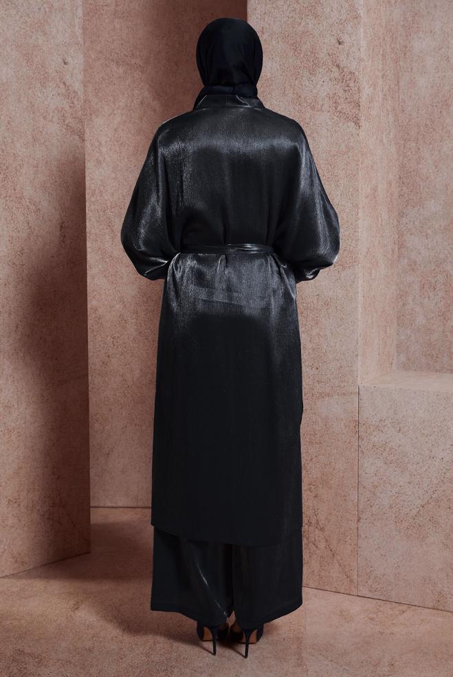 Hijab clothing BLACK PANTSUIT WITH JACKET 44537 - ALVİNA